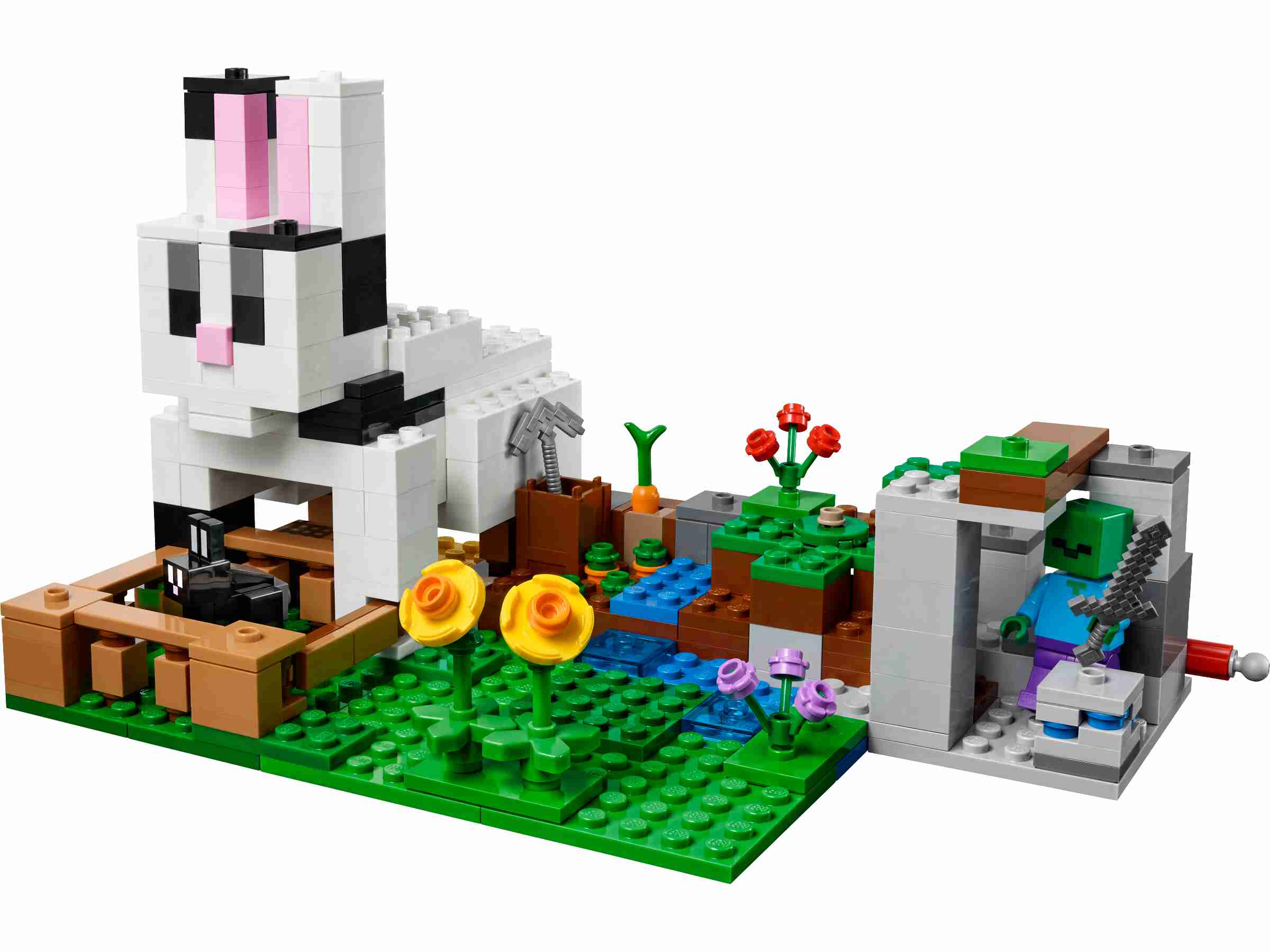 LEGO 21181 Minecraft Die Kaninchenranch mit Zähmer, Zombie und Tieren
