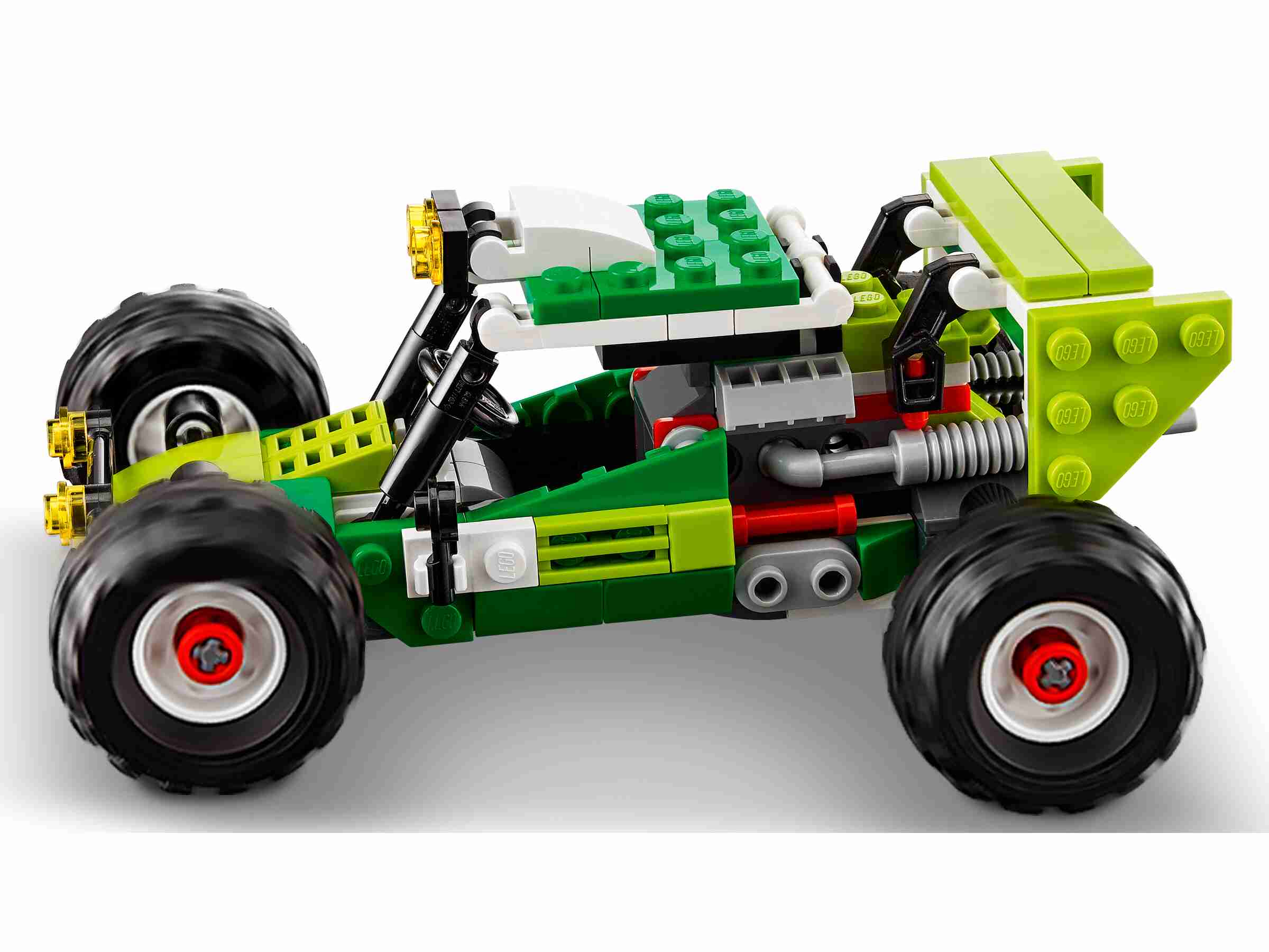 LEGO 31123 Creator 3-in-1 Geländebuggy, Quad, Kompaktlader und Bagger