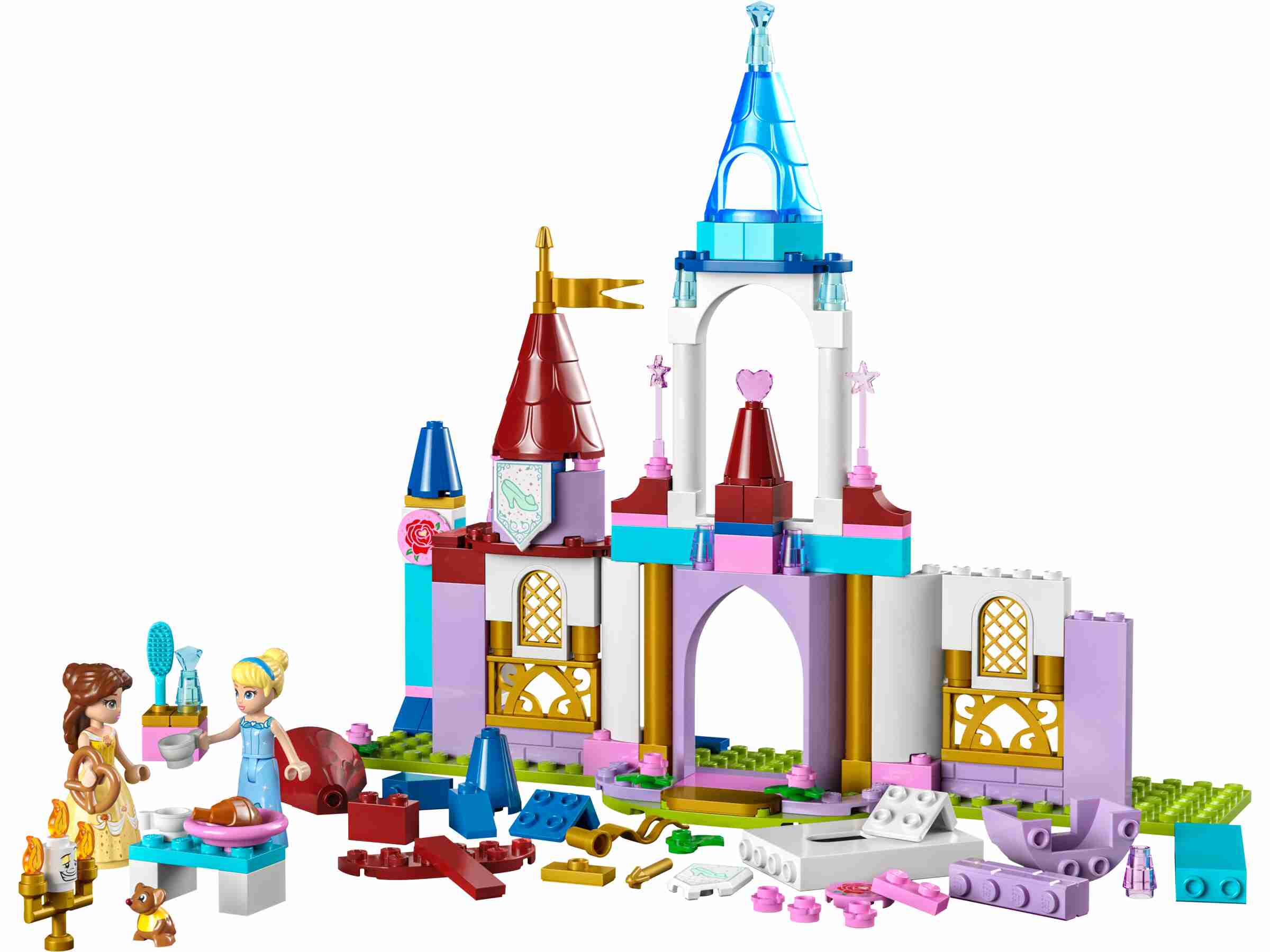 LEGO 43219 Disney Princess Kreative Schlösserbox, Belle und Cinderella