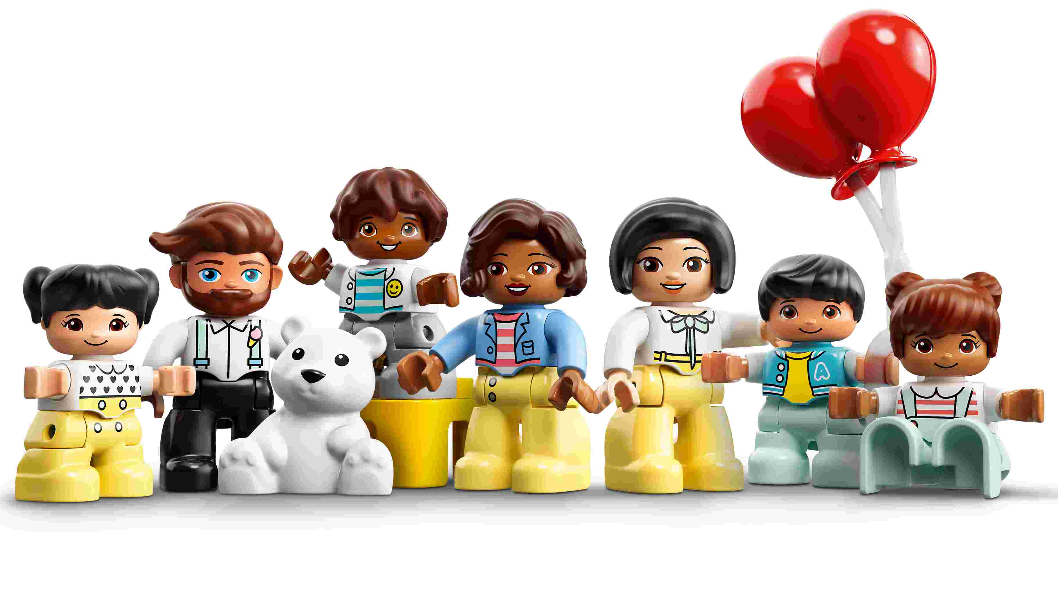LEGO 10956 DUPLO Erlebnispark, Kinderspielzeug ab 2 Jahre mit Jahrmarkt und Zug
