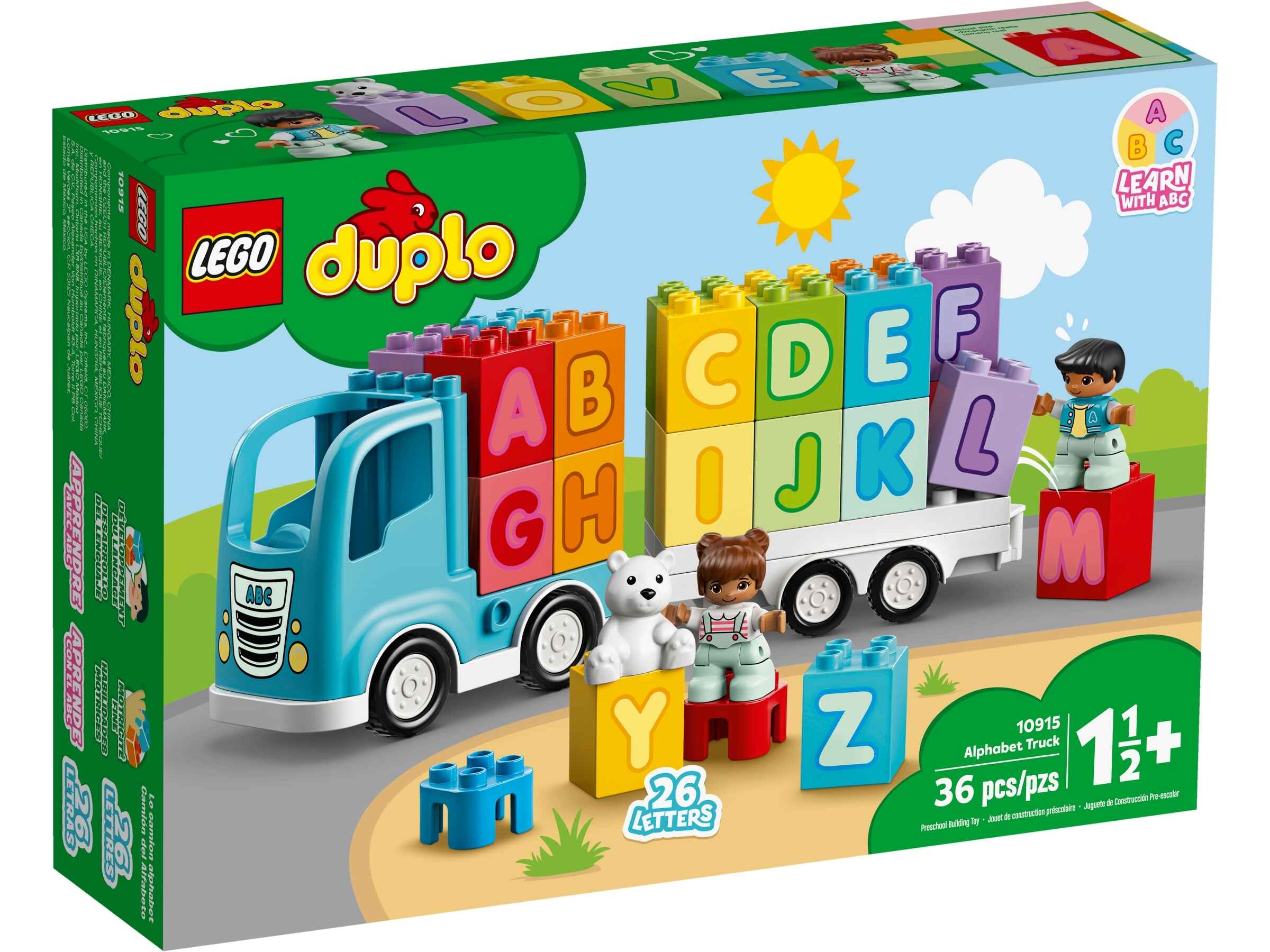 LEGO 10915 Duplo Mein erster ABC-Lastwagen, Lernspielzeug, ab 1,5 Jahren