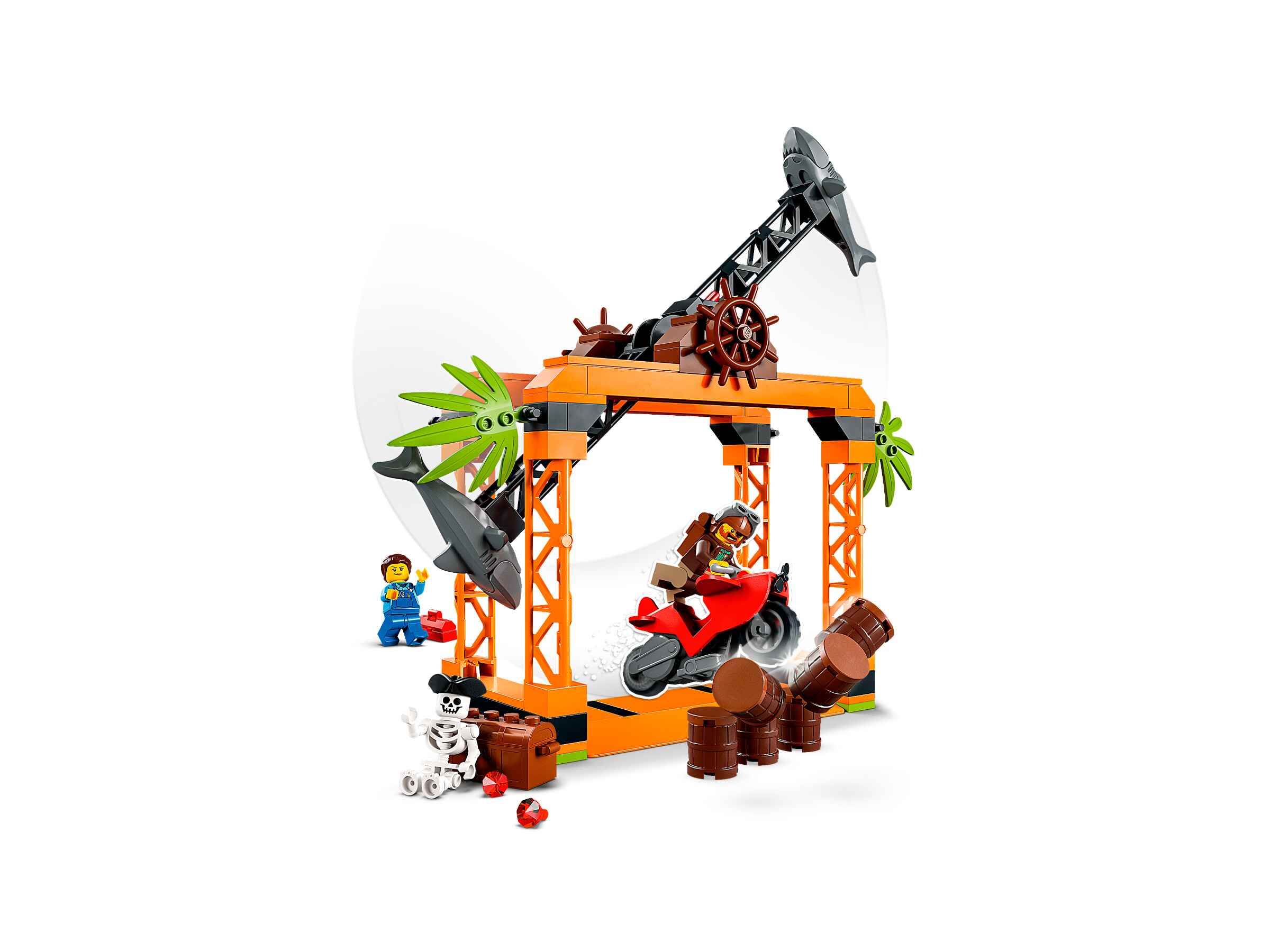 LEGO 60342 City Stuntz Haiangriff-Challenge und Stunt Racer Minifigur