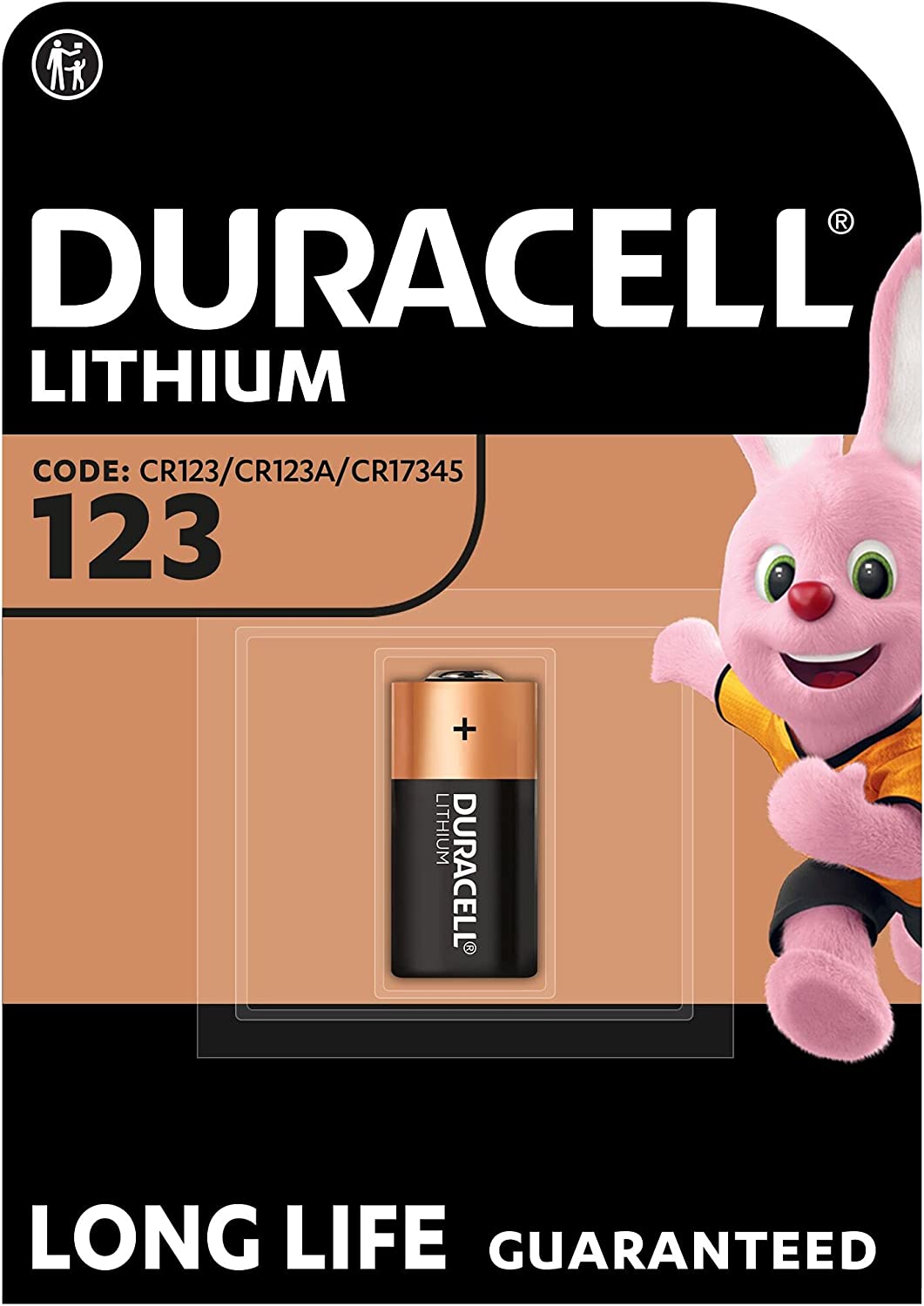 Duracell 123, Lithium Fotobatterie, CR123 CR123A CR17345, 1400mAh, 1er Pack