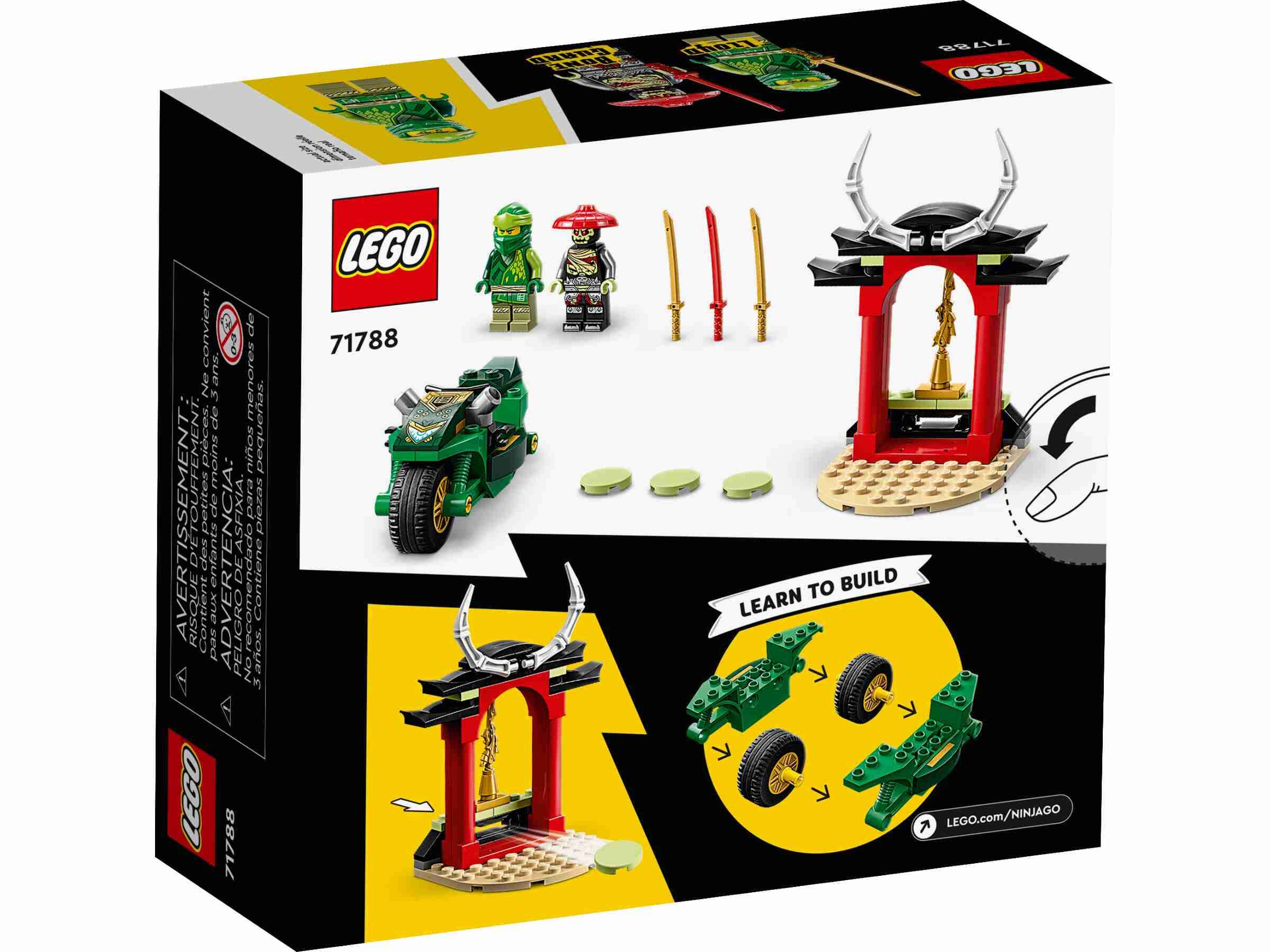 LEGO 71788 NINJAGO Lloyds Ninja-Motorrad, Lloyd, Skelett-Krieger, Skelett-Tempel