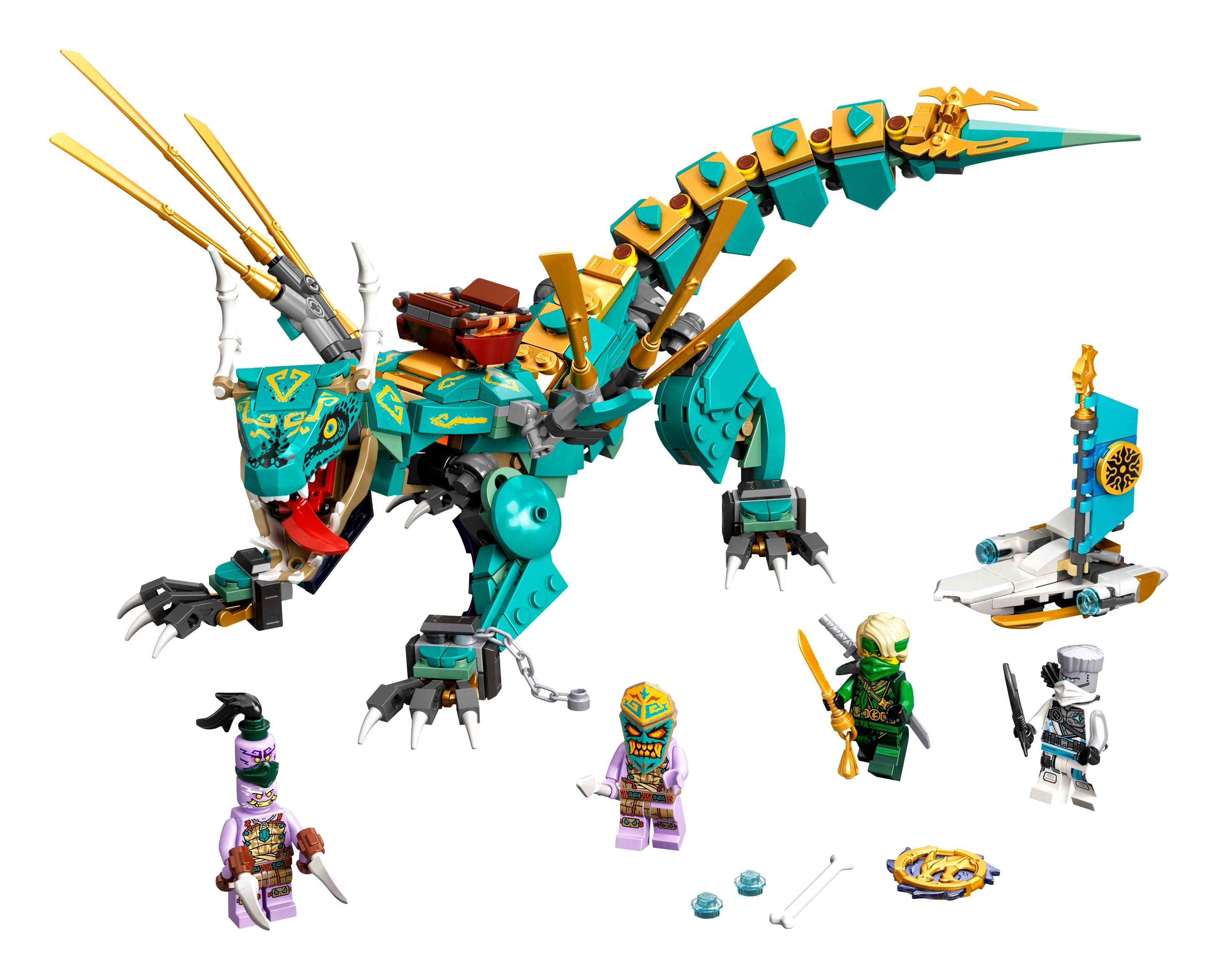 LEGO 71746 NINJAGO Dschungeldrache Bauset, mit Ninja Lloyd und Zane Minifiguren