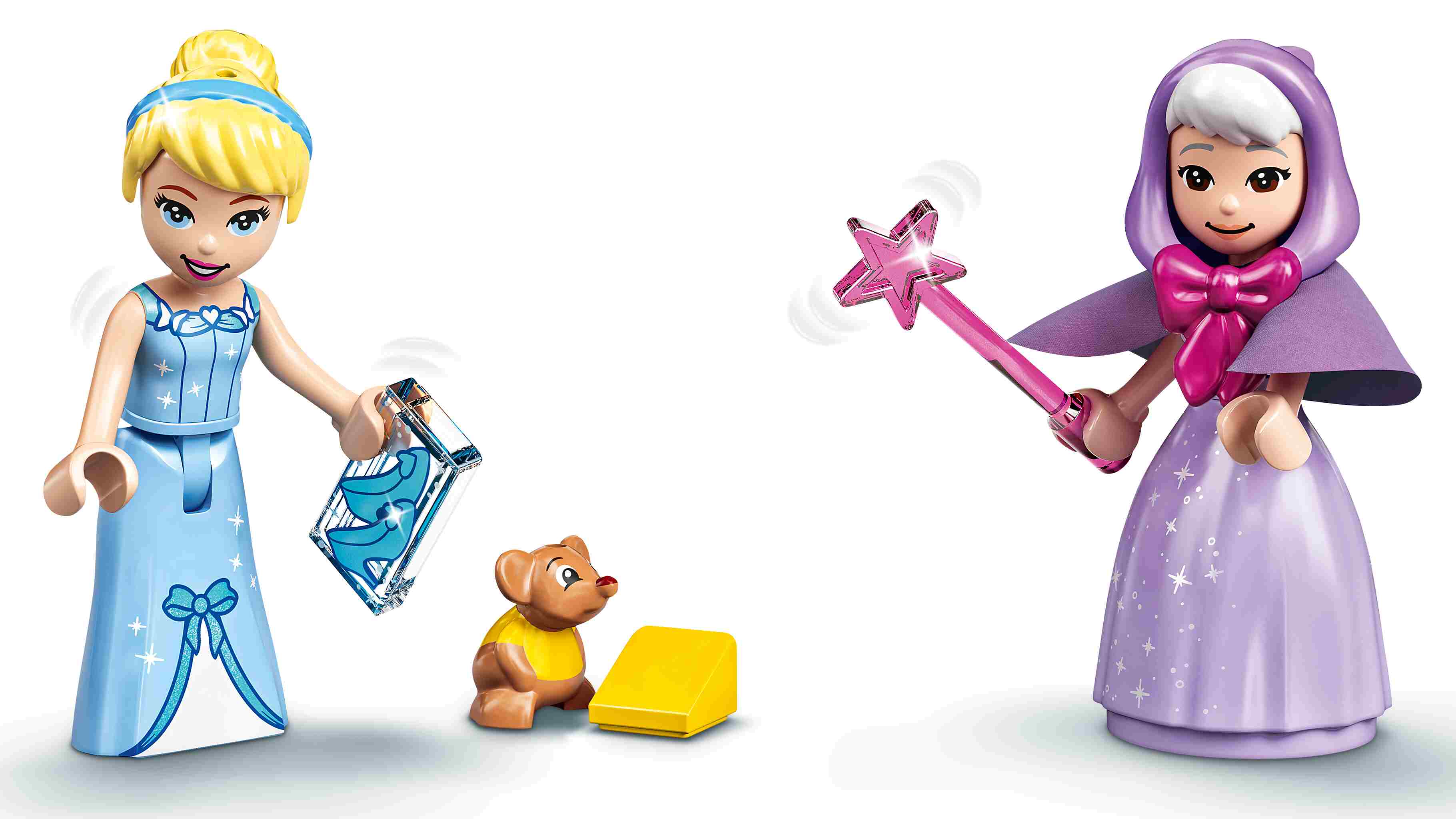 LEGO 43192 Disney Princess Cinderellas Königliche Kutsche, mit Figuren u Pferde 