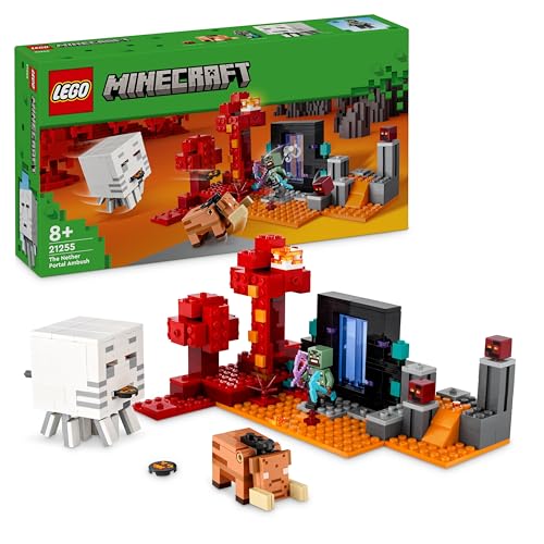 LEGO 21255 Minecraft Hinterhalt am Netherportal, 2 Magmawürfel, Hoglin und Ghast