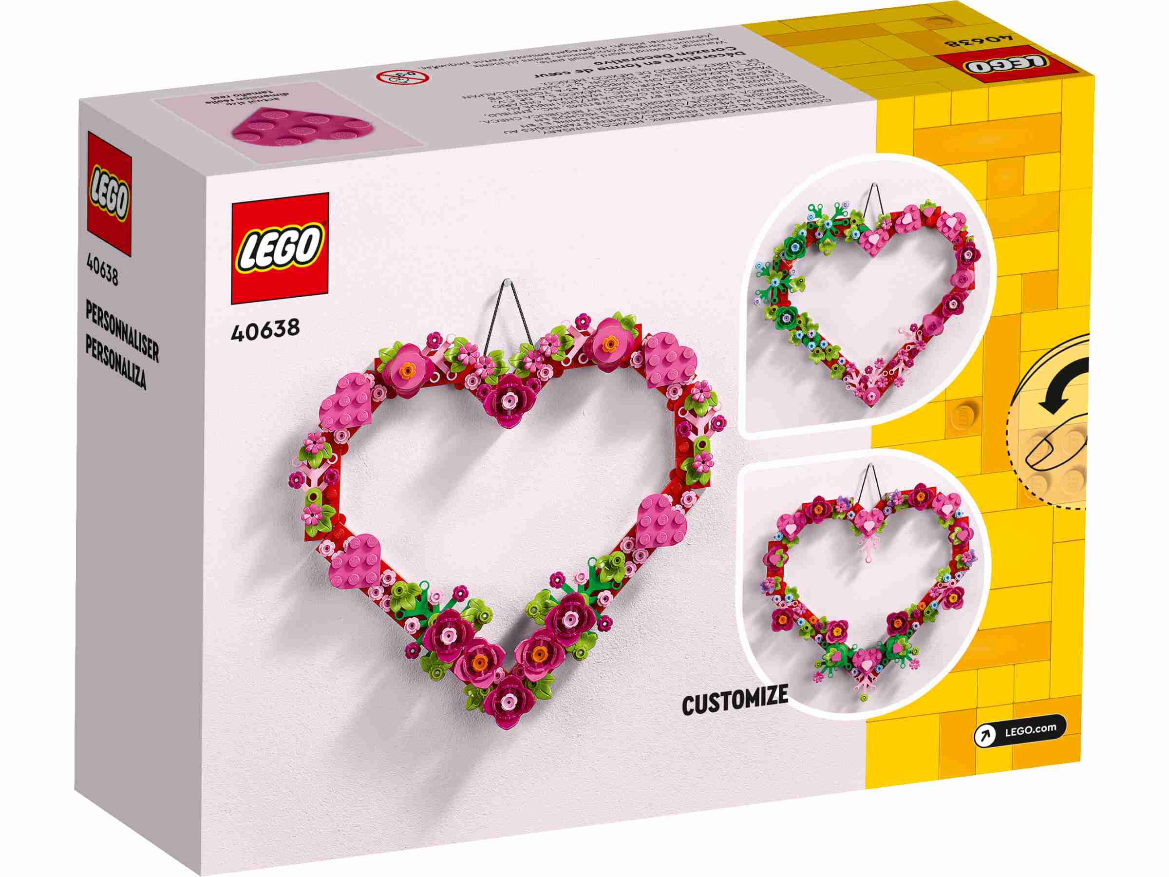 LEGO 40638 Iconic Herz-Deko, Valentinstag, Muttertag oder Vatertag