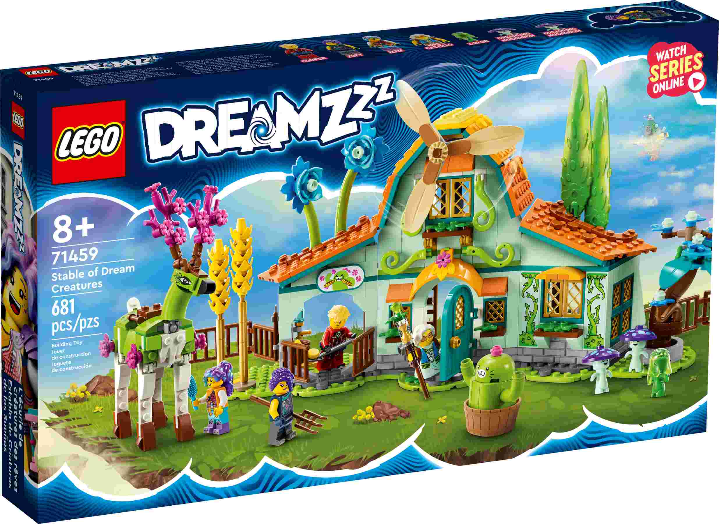 LEGO 71459 DREAMZzz Stall der Traumwesen, 2 Baumöglichkeiten, 4 Minifiguren