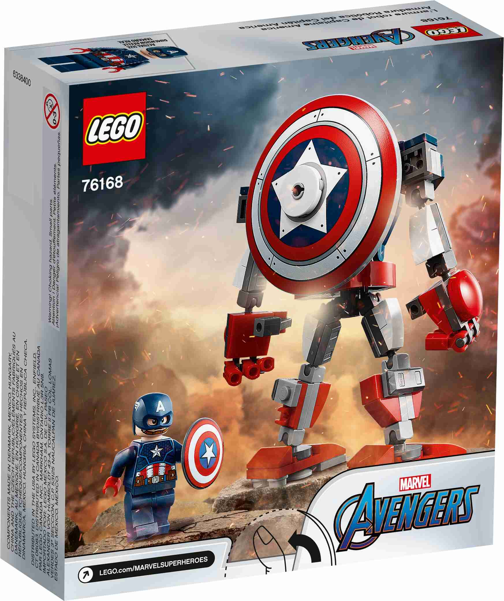 LEGO 76168 Marvel Avengers Captain America Mech Set inkl. Minifigur