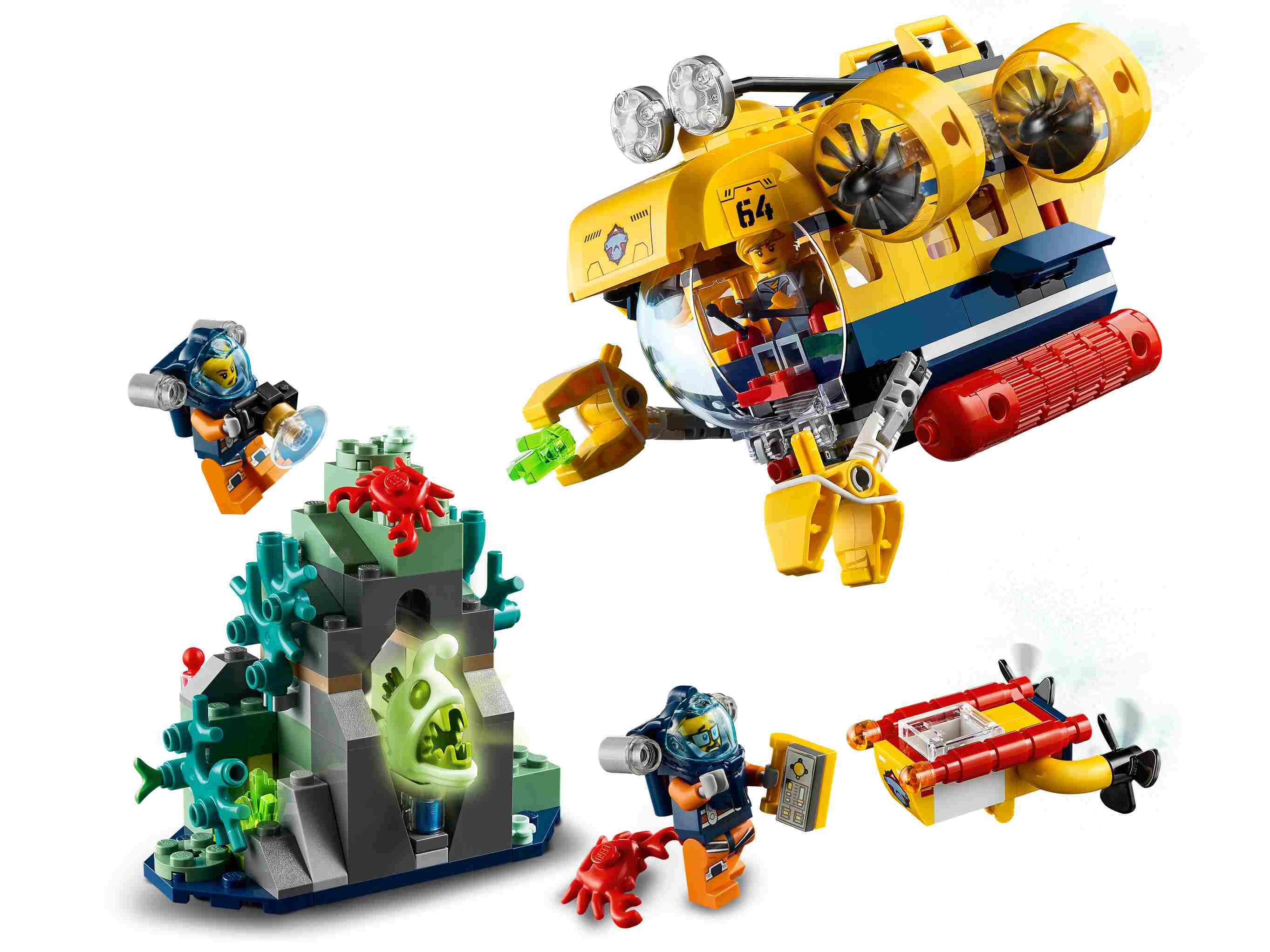 LEGO 60264 City Meeresforschungs-U-Boot, Tiefsee Unterwasser Set
