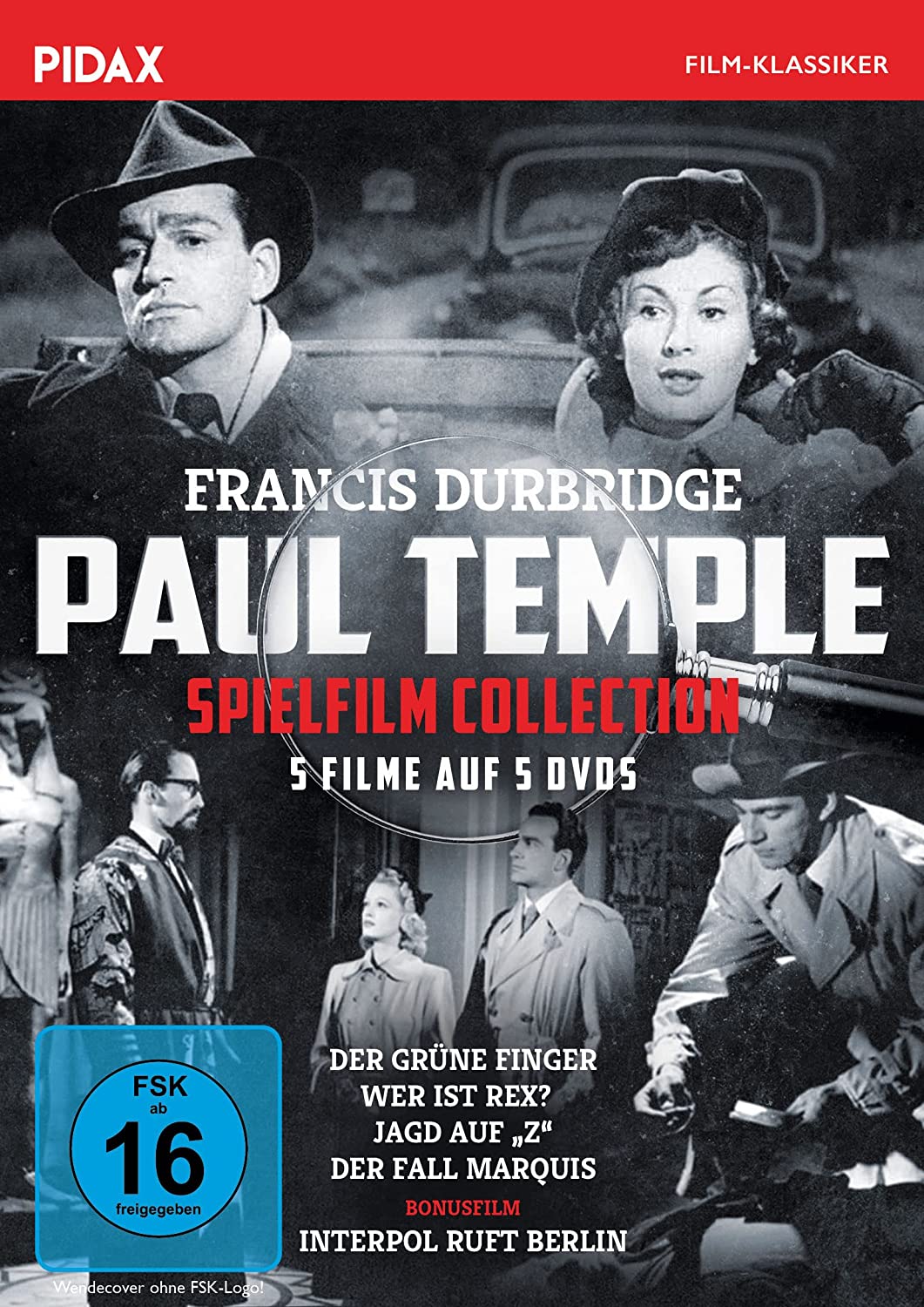Francis Durbridge: Paul Temple Spielfilm-Collection, 5 Filme auf 5 Disks