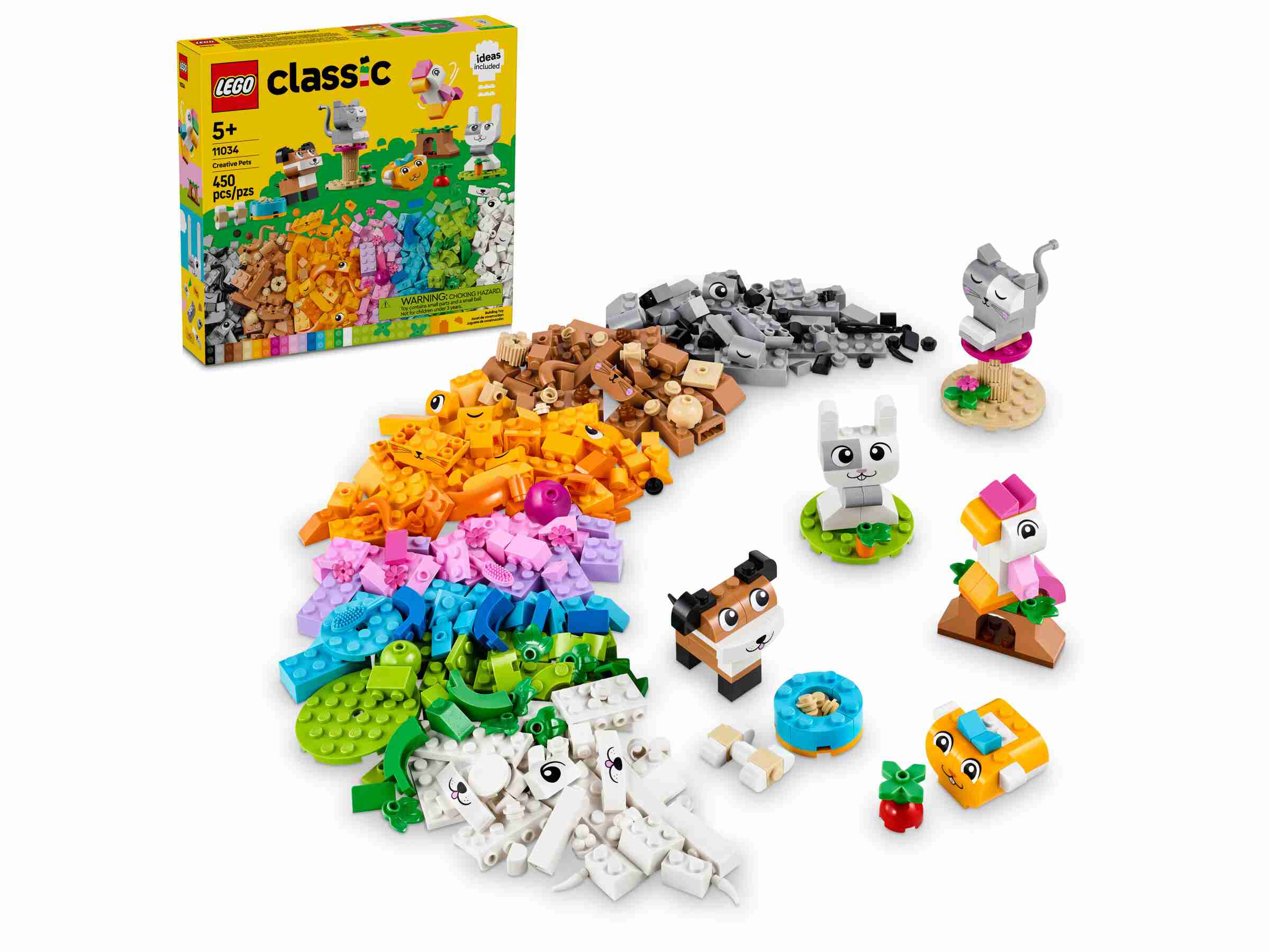 LEGO 11034 Classic Kreative Tiere, inklusive Anleitung mit 10 Bauideen