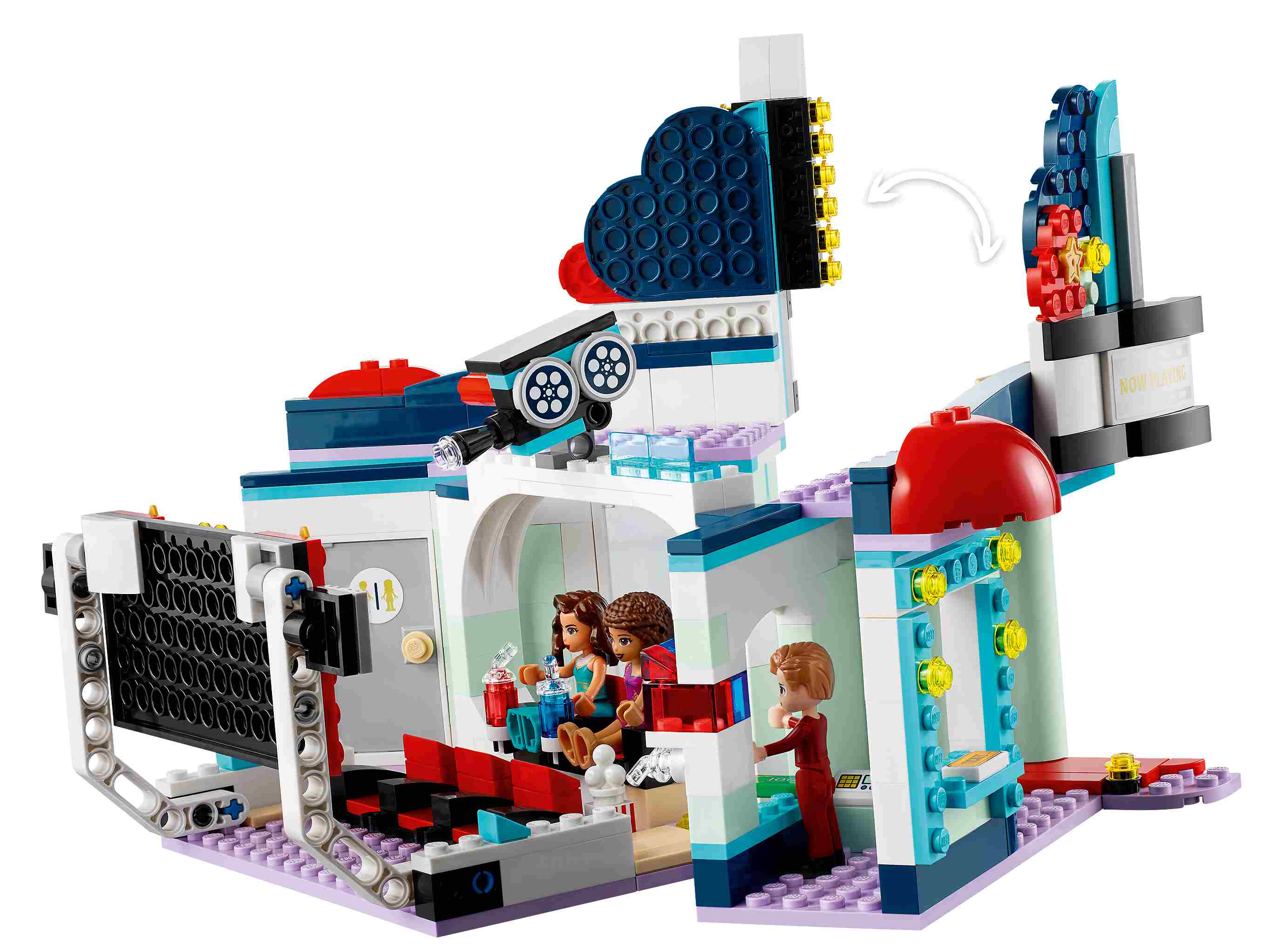 LEGO 41448 Friends Heartlake City Kino Set mit Mini Puppen und Smartphone-Halter