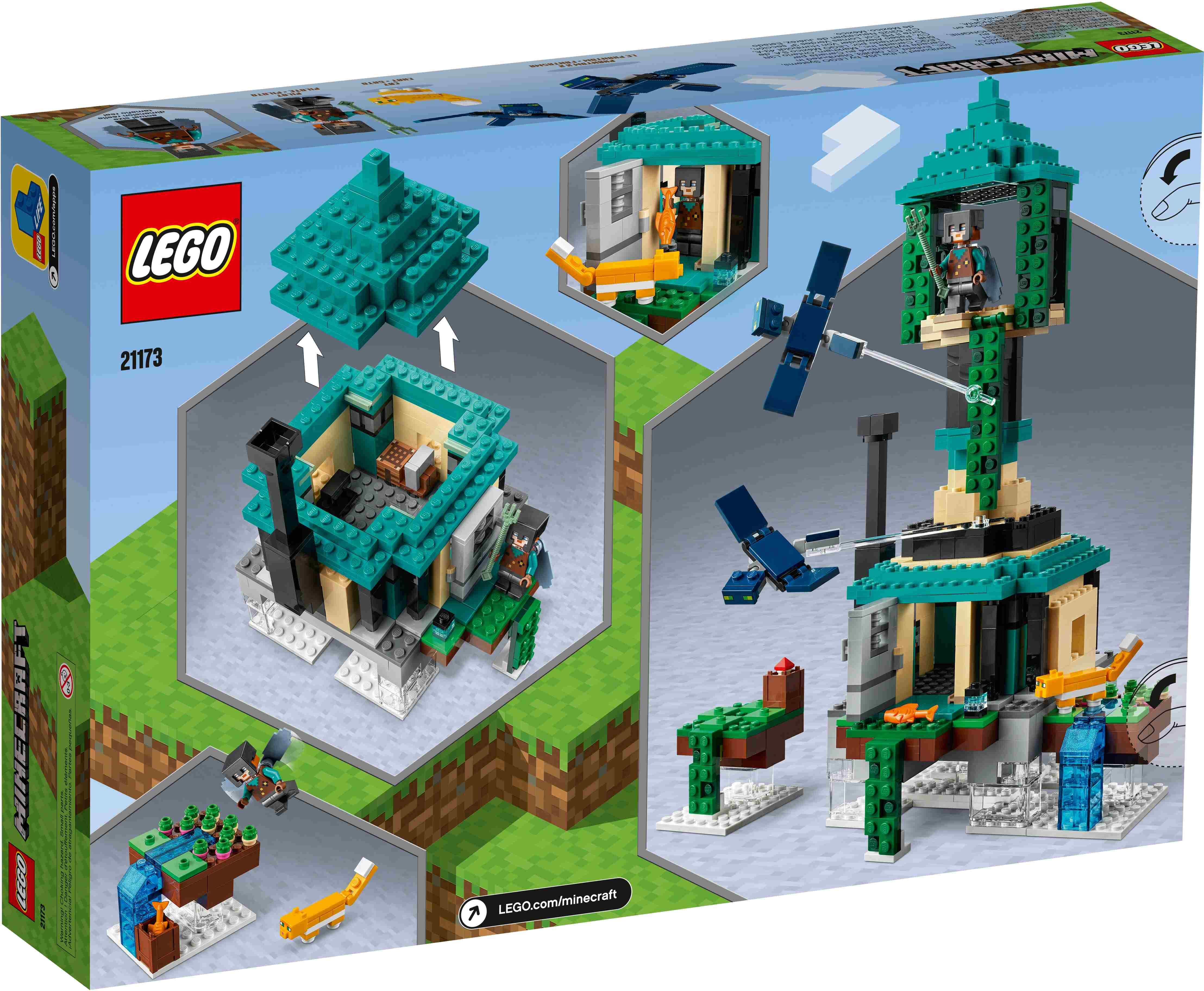 LEGO 21173 Minecraft Der Himmelsturm Set, mit Einer Figur des Piloten