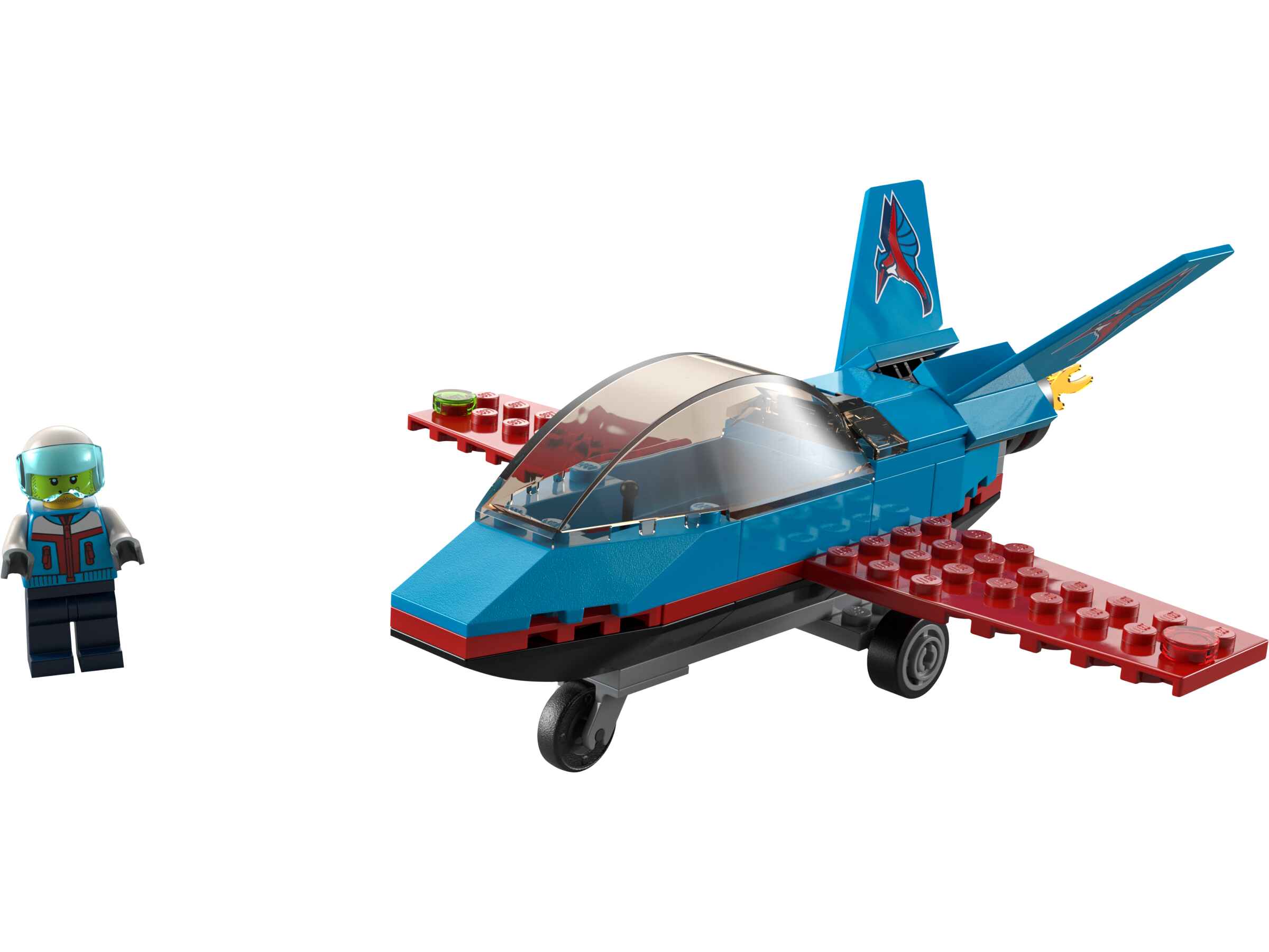 LEGO 60323 City Stuntflugzeug, Kunstflugzeug, Flugzeug mit 1 Piloten-Minifigur