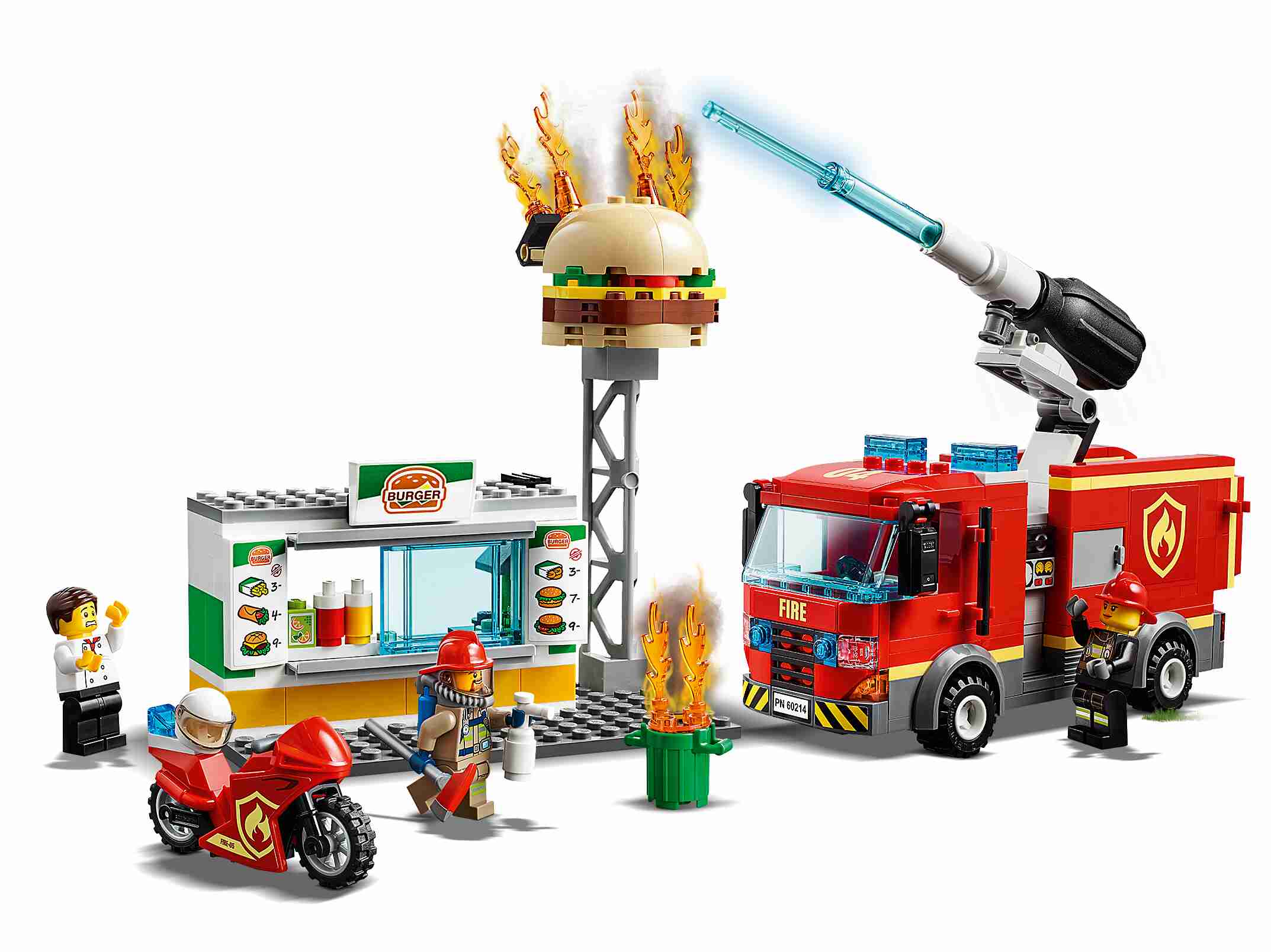 LEGO 60214 City Feuerwehreinsatz im Burger-Restaurant inkl. Feuerwehrauto