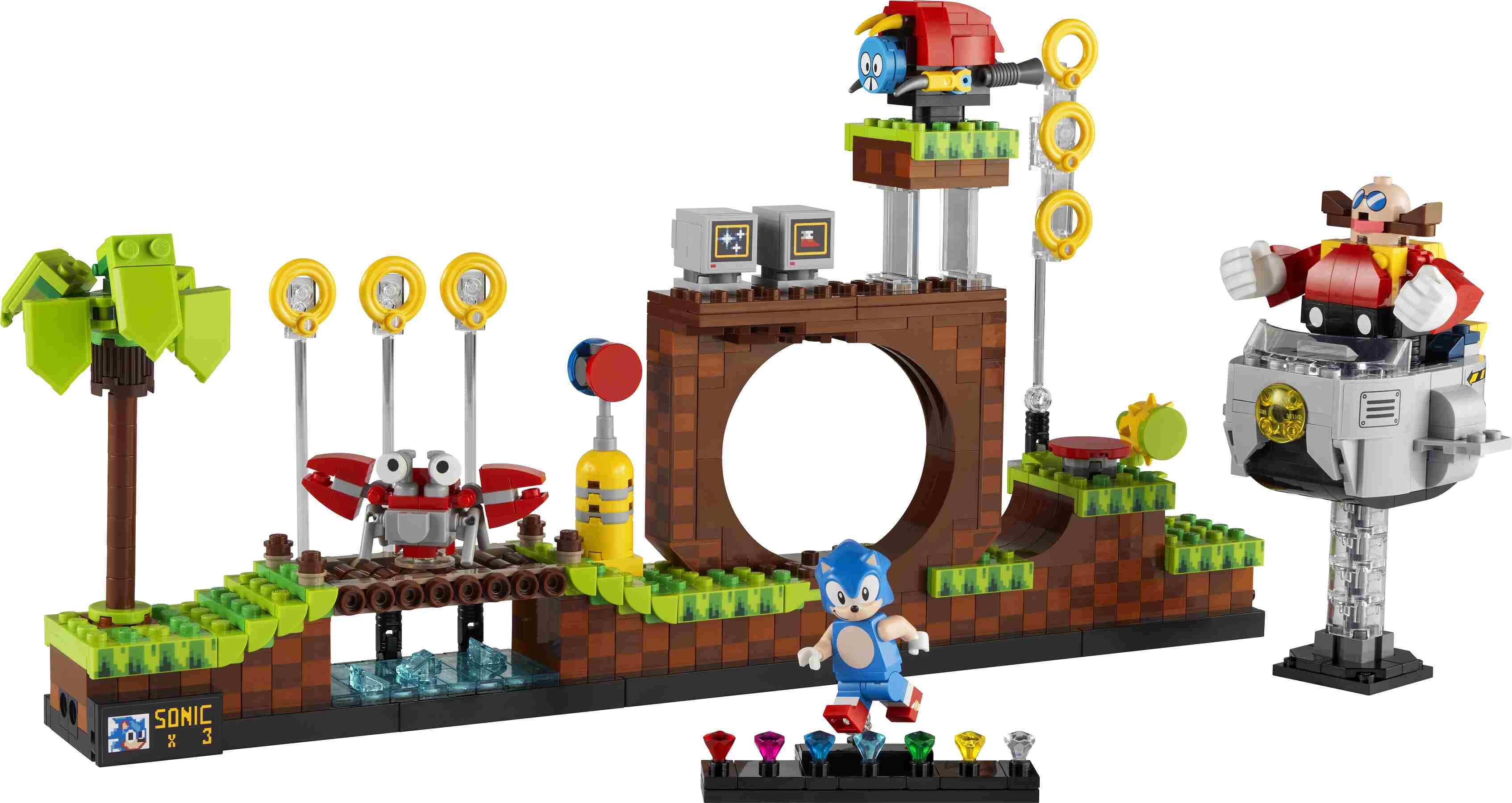 LEGO 21331 Ideas  Sonic The Hedgehog – Green Hill Zone, Dr. Eggmann, Egg-Mobil