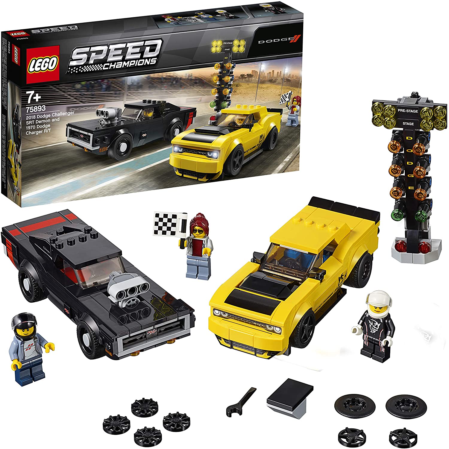 LEGO Speed Champions 75893 - 2018 Dodge Challenger SRT Demon und 1970 Dodge 