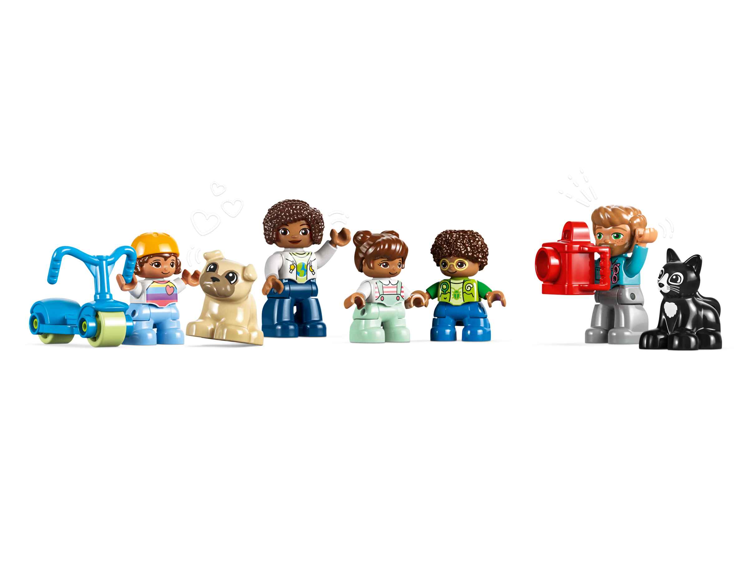 LEGO 10994 DUPLO 3-in-1-Familienhaus, 7 Minifiguren, Garten, Elektroauto
