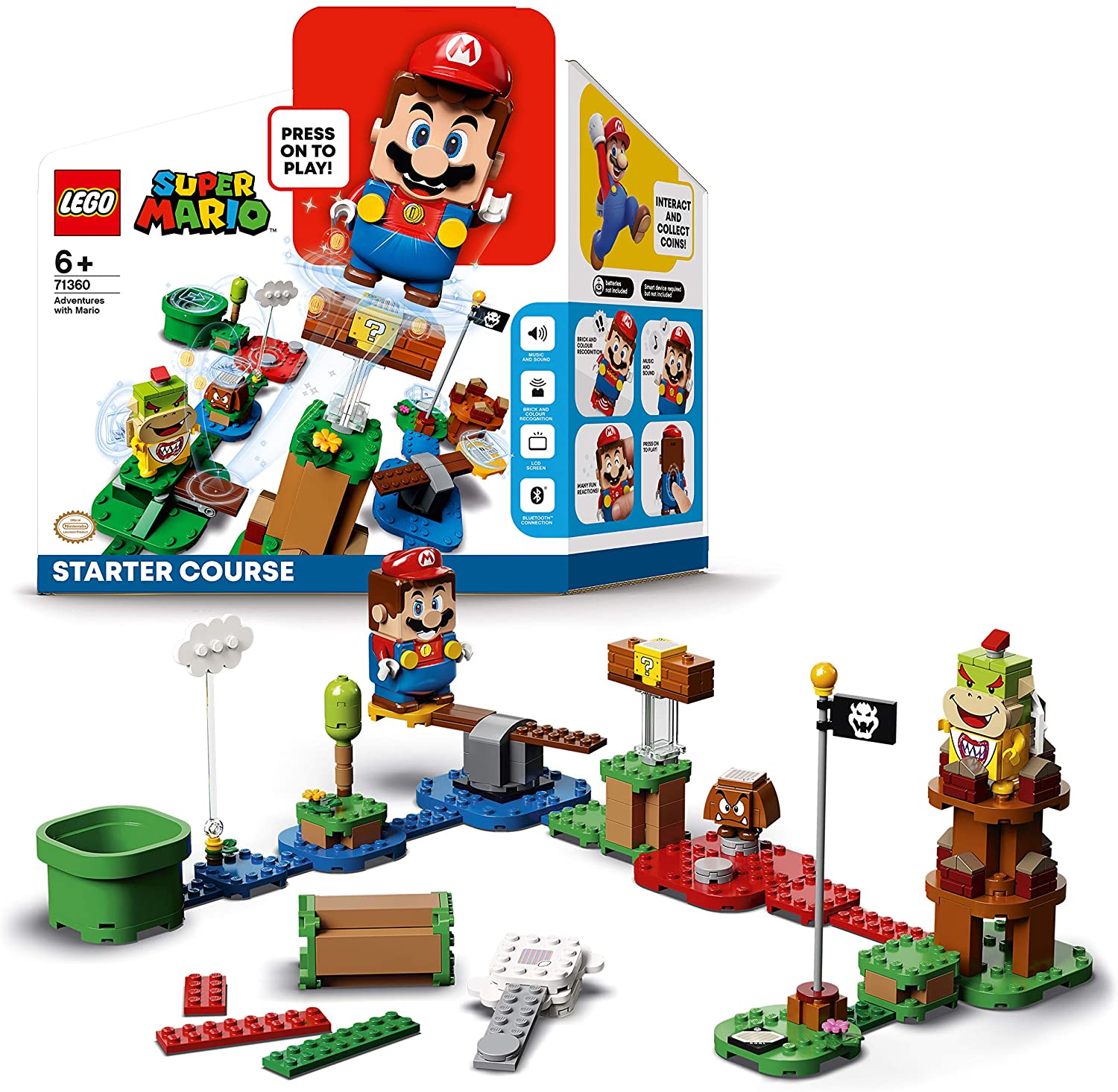 LEGO 71360 Super Mario Abenteuer mit Mario – Starterset, interaktive Figur
