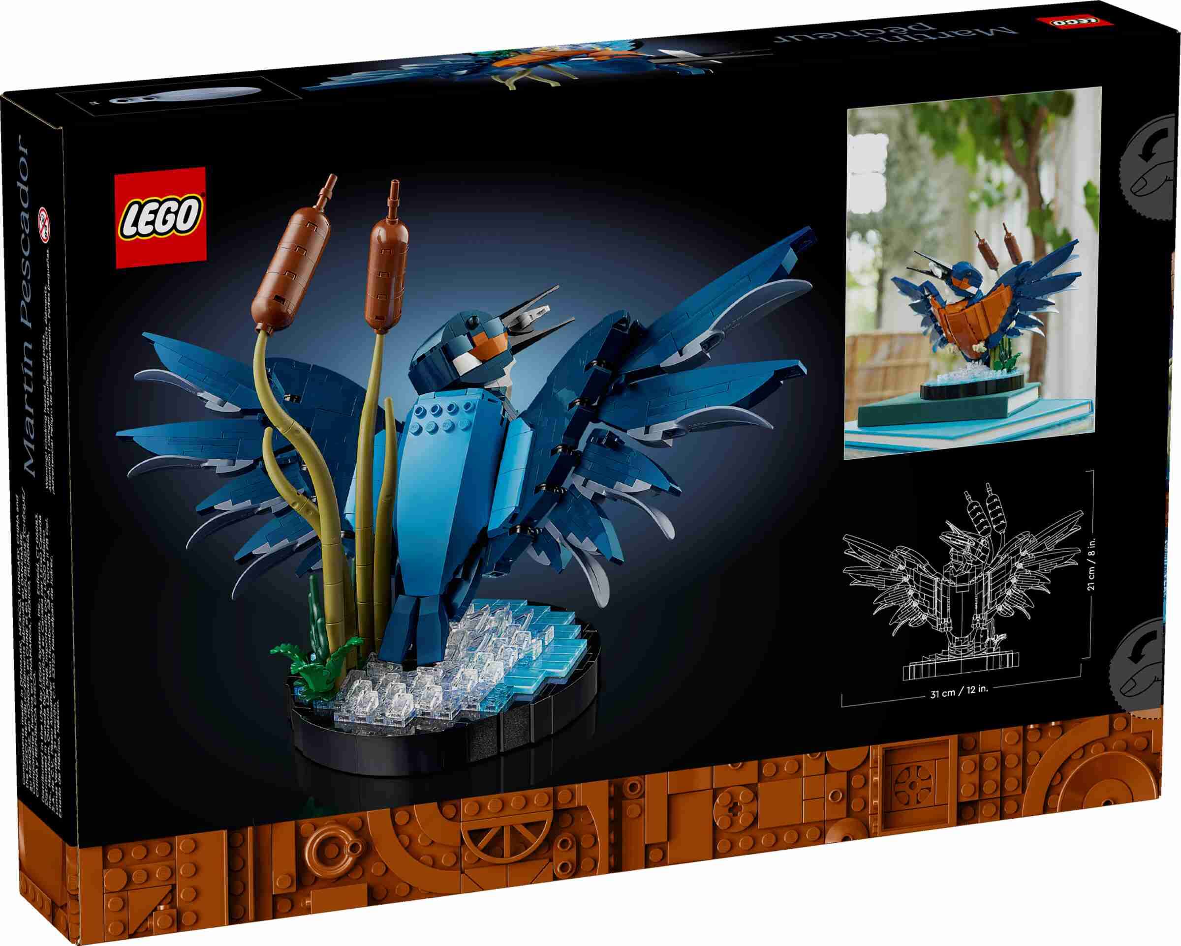 LEGO 10331 Icons Eisvogel, Wasserkulisse, bewegliche Krallen und Kopf