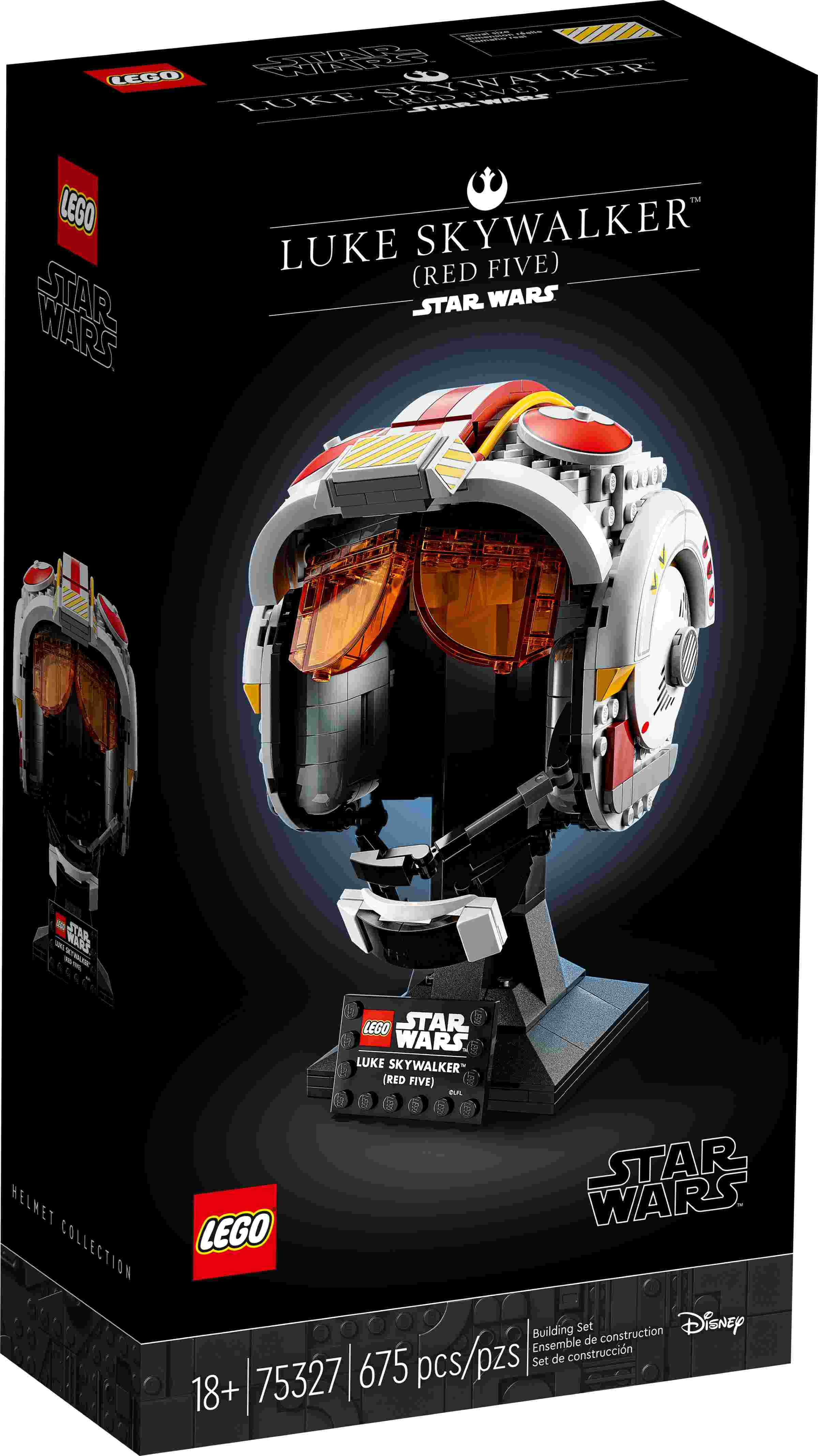 LEGO 75327 Star Wars Helm von Luke Skywalker Rot Fünf Modell, Sammlerstück