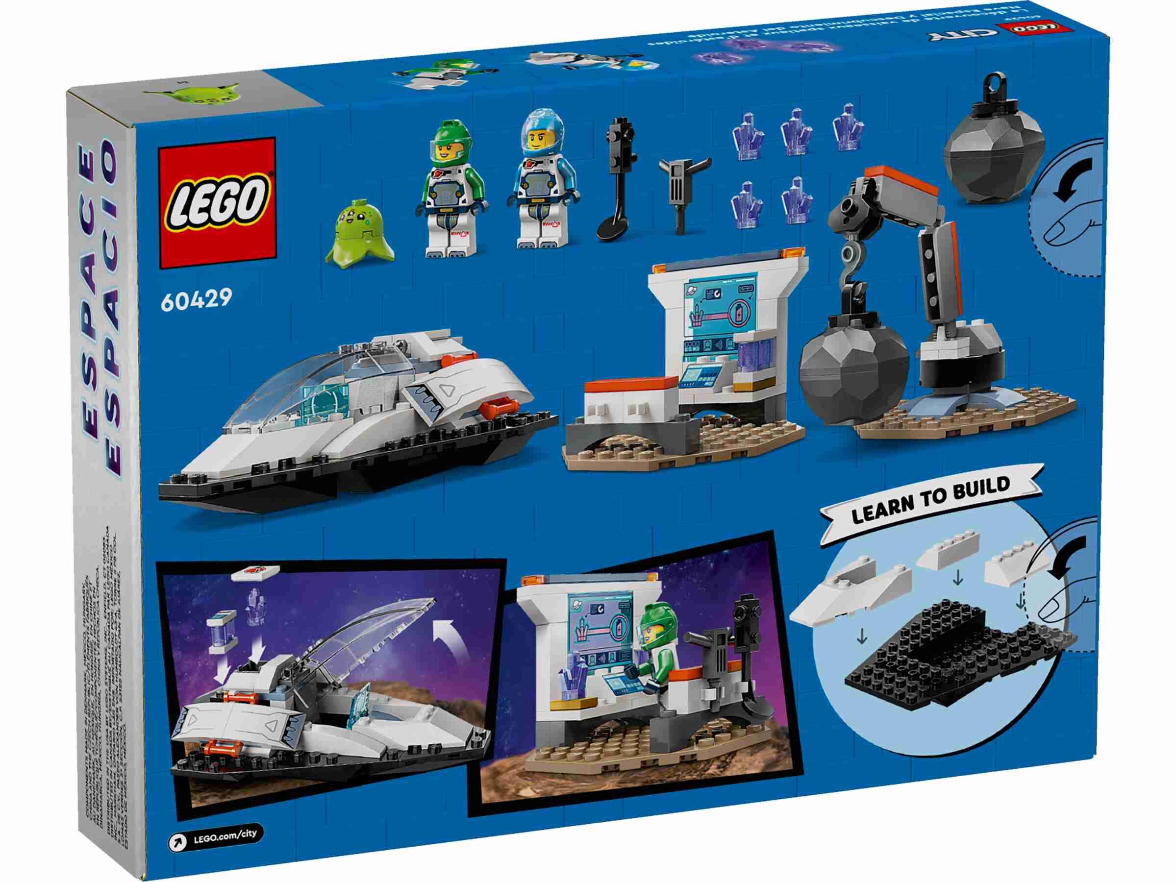 LEGO 60429 City Bergung eines Asteroiden im Weltall, 2 Minifiguren, Alien