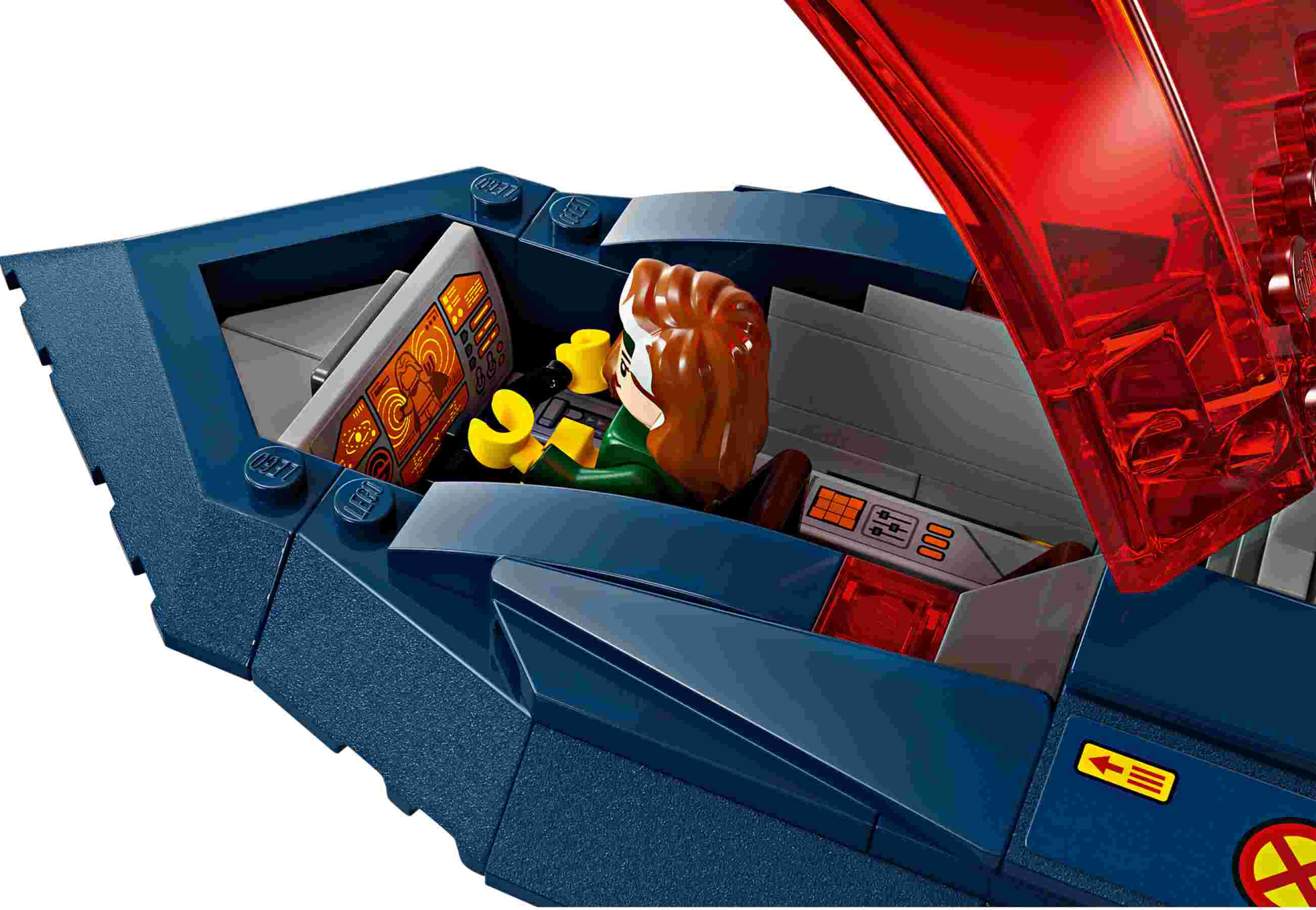 LEGO 76281 Marvel X-Jet der X-Men, 4 Minifiguren, 4 Shooter, 2 Kisten