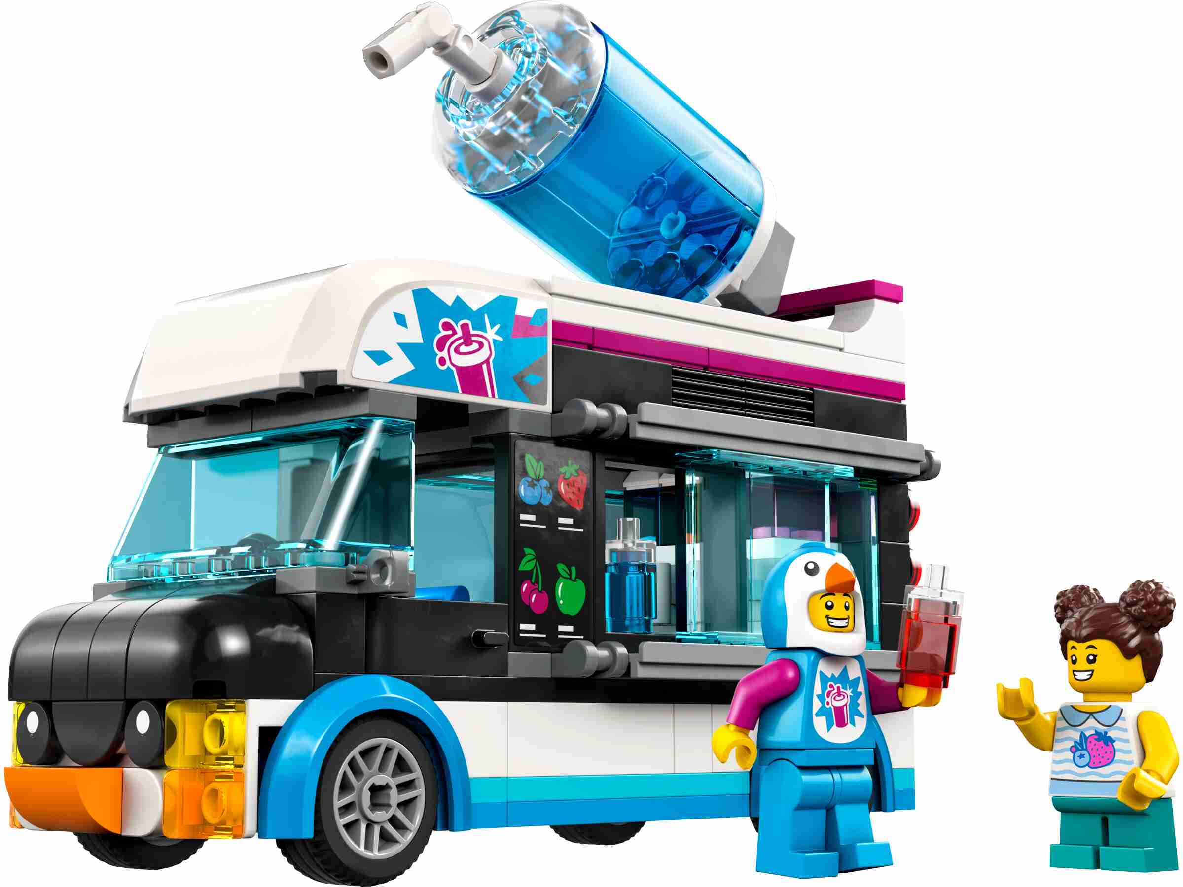 LEGO 60384 City Slush-Eiswagen, Eisverkäufer im Pinguinkostüm, Starke Fahrzeuge