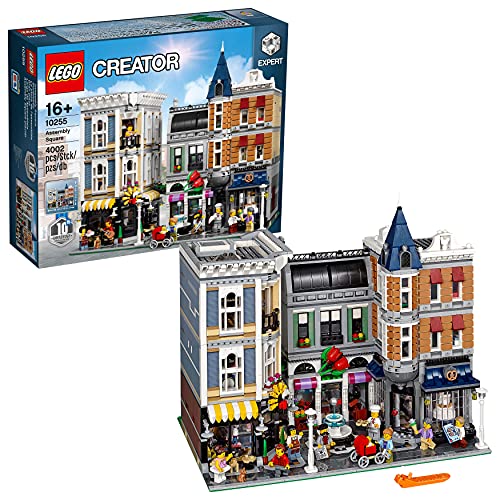 LEGO 10255 Stadtleben, mit acht Minifiguren einen Zahnarzt, eine Barista uvm.