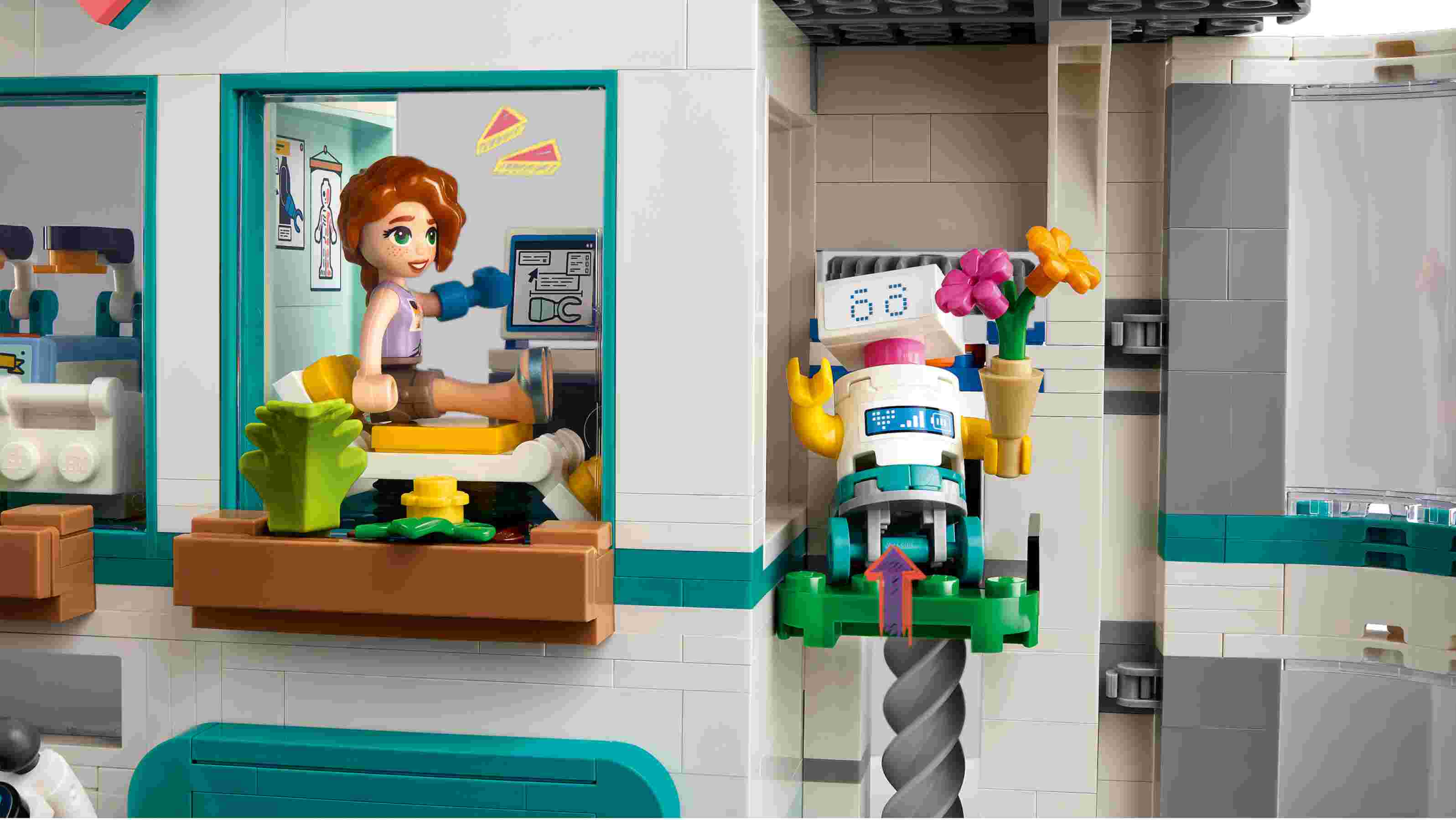LEGO 42621 Friends Heartlake City Krankenhaus, 5 Spielfiguren, 2 Babys, Hund