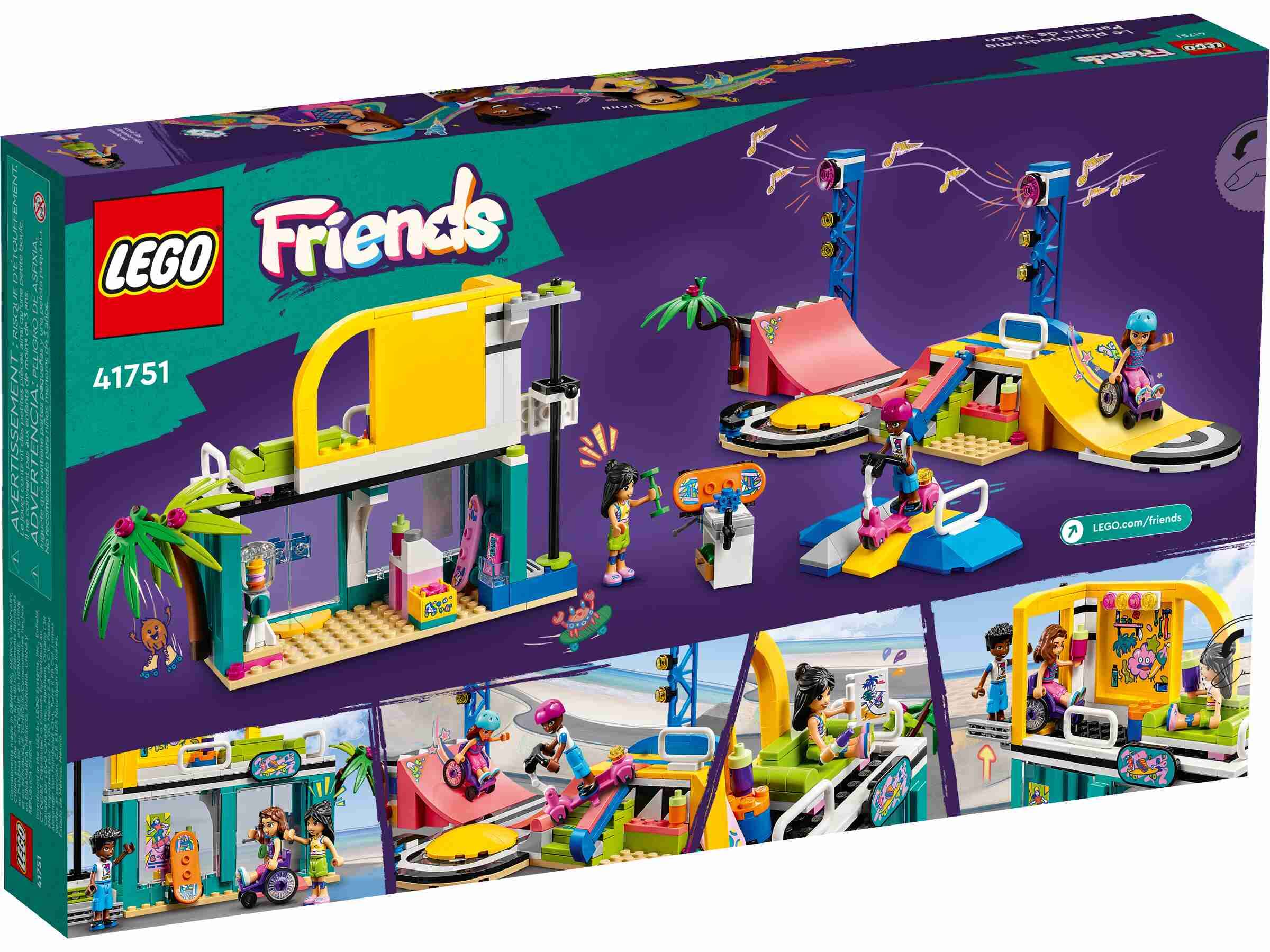 LEGO 41751 Friends Skatepark, Spielfiguren Liann, Zac und Luna