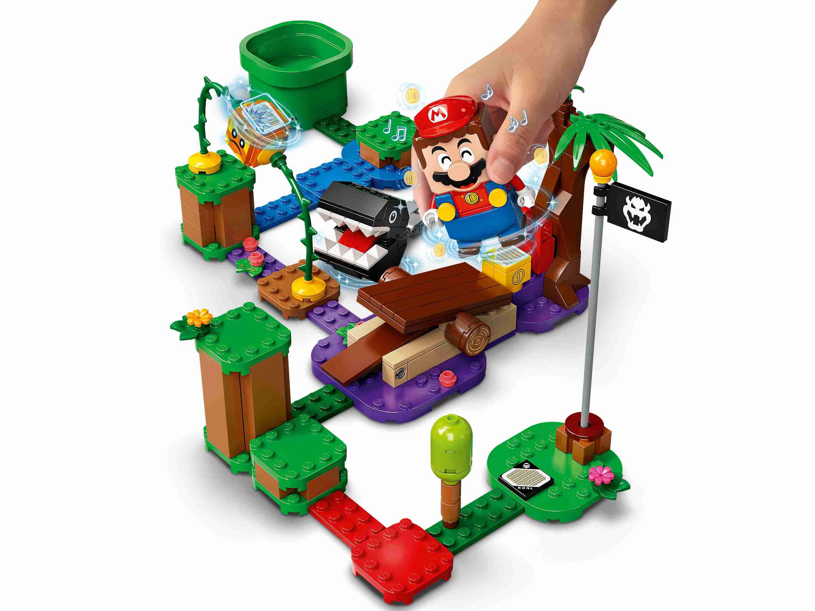 LEGO 71381 Super Mario Begegnung mit dem Kettenhund – Erweiterungsset mit Häcki 