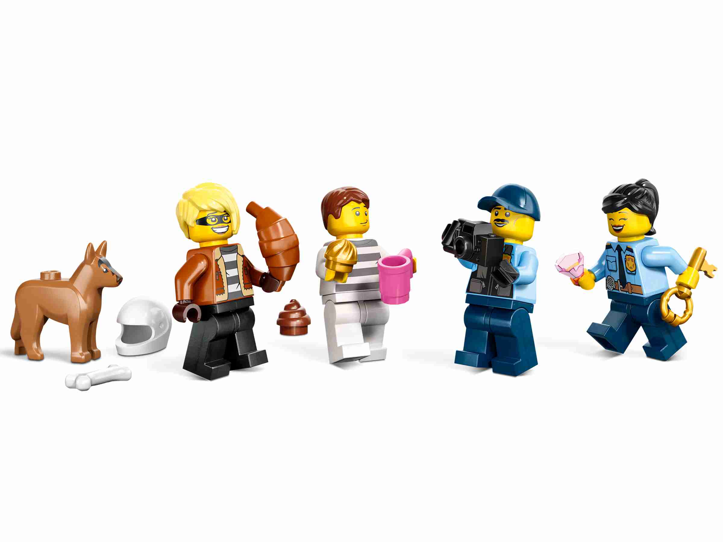 LEGO 60370 City Ausbruch aus der Polizeistation, 4 Minifiguren, Polizeiauto