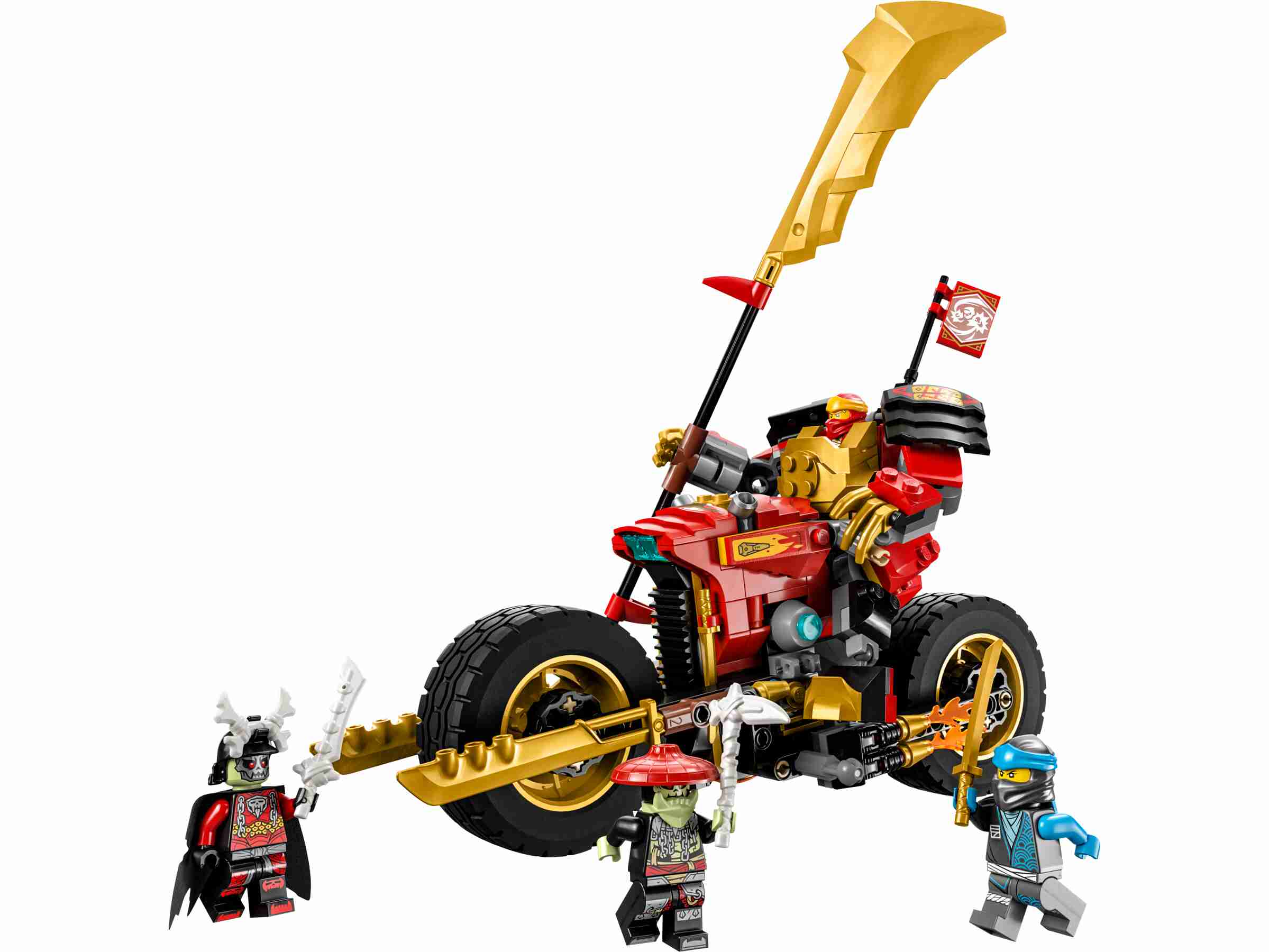 LEGO 71783 NINJAGO Kais Mech-Bike EVO, Kai und Nya, 2 Bösewichte