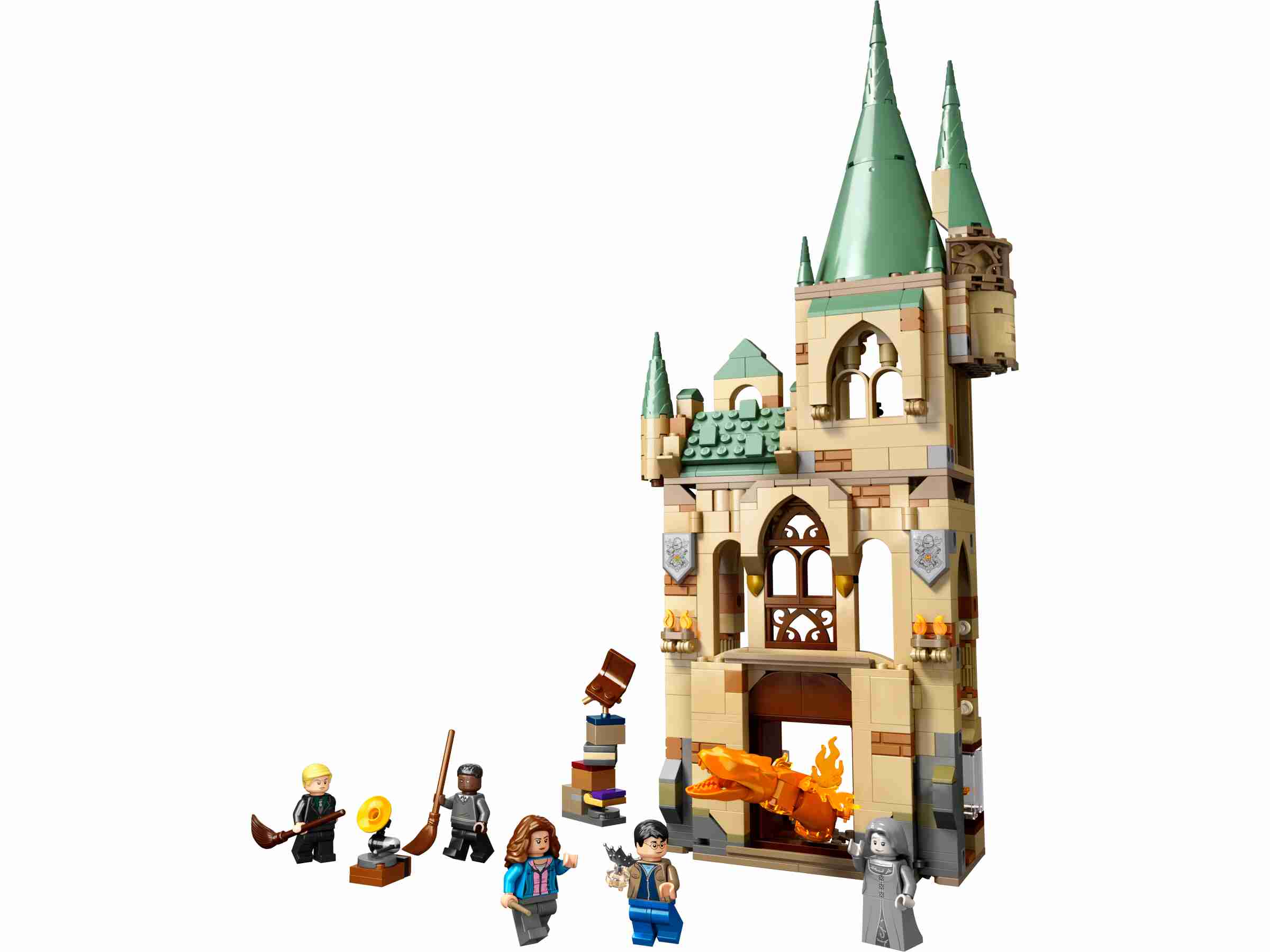 LEGO 76413 Harry Potter Hogwarts: Raum der Wünsche, 5 Minifiguren und 2 Figuren 