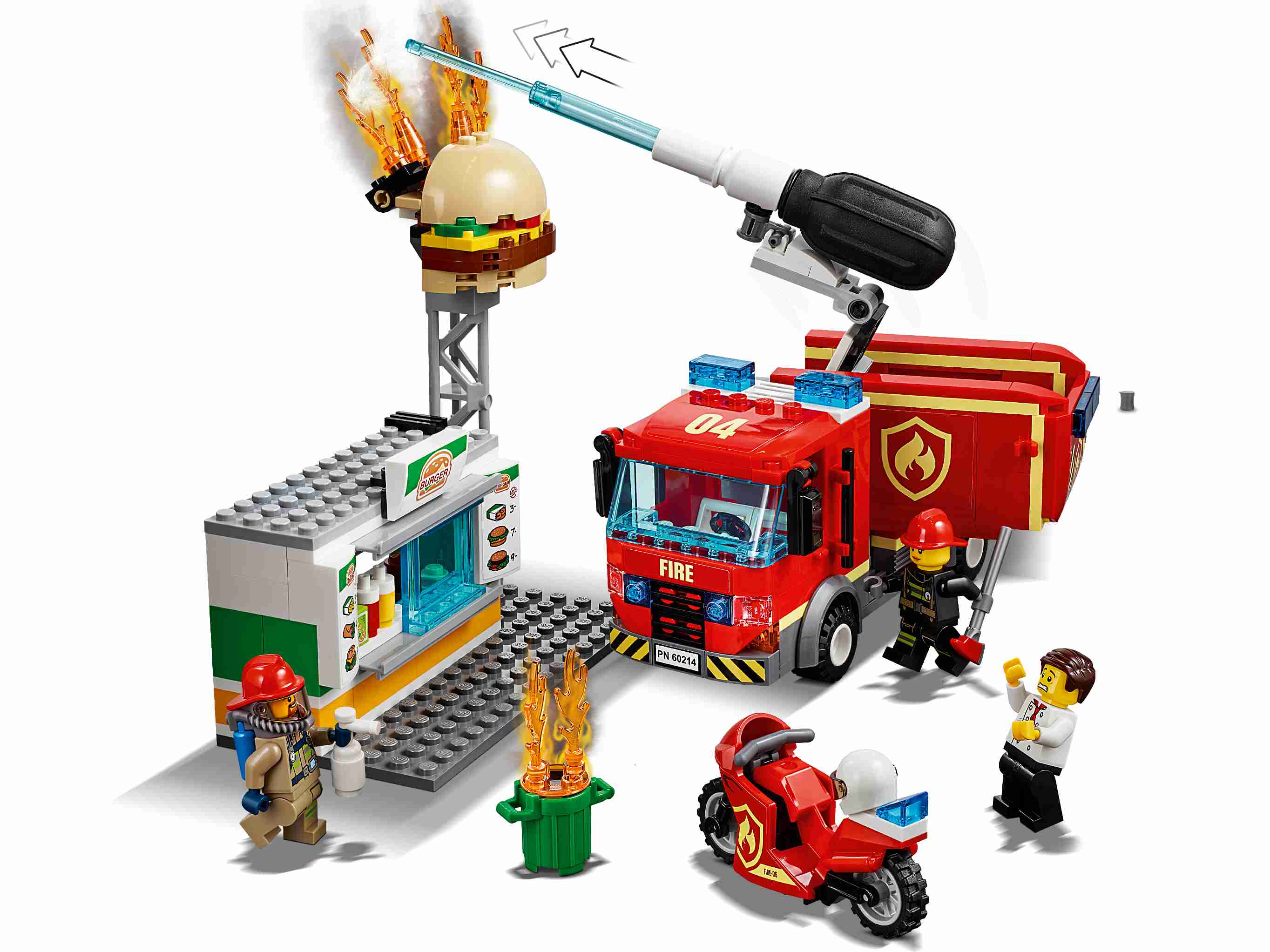 LEGO 60214 City Feuerwehreinsatz im Burger-Restaurant inkl. Feuerwehrauto