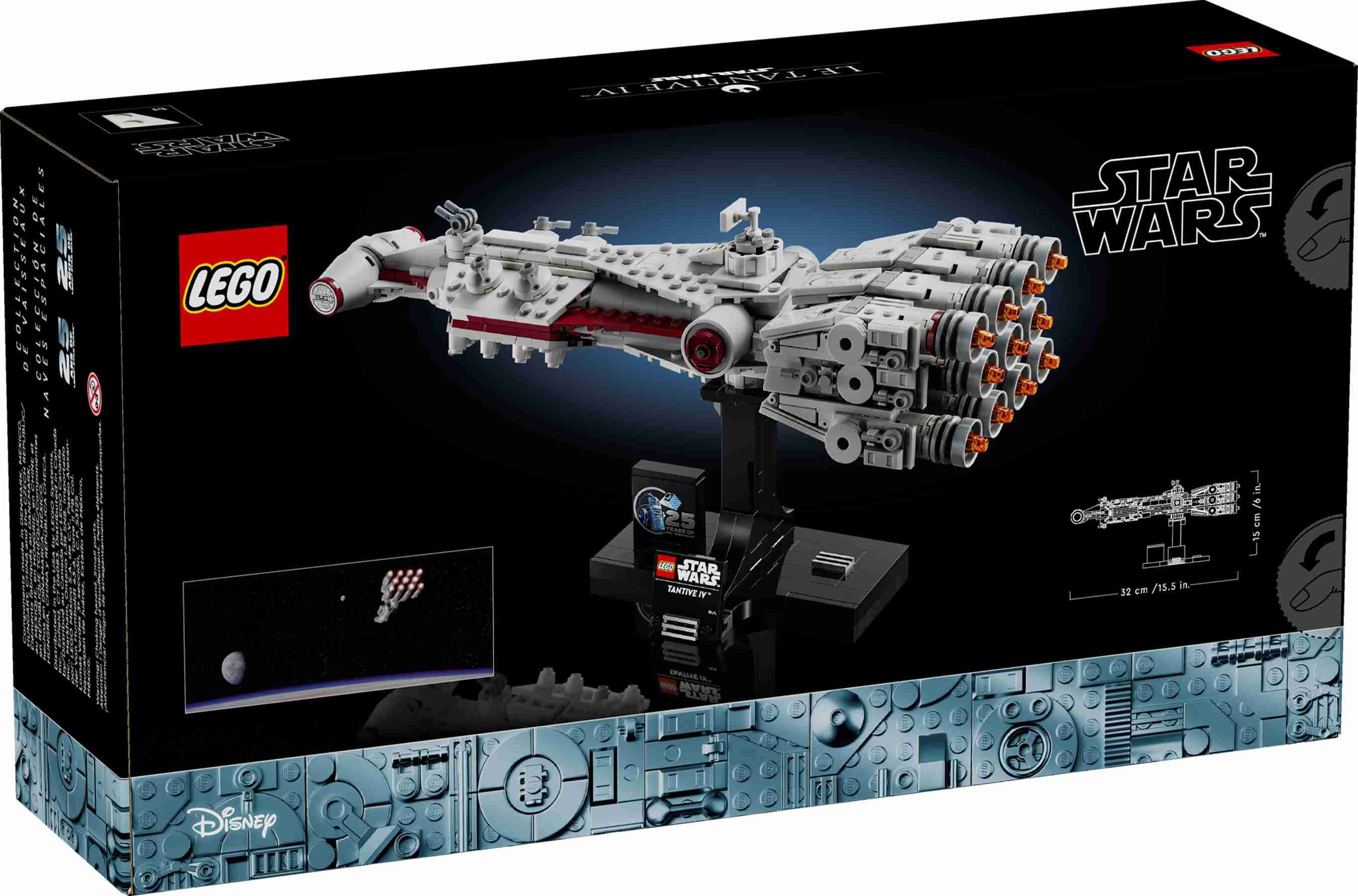 LEGO 75376 Star Wars Tantive IV, Ständer zum Ausstellen, 11 Triebwerke