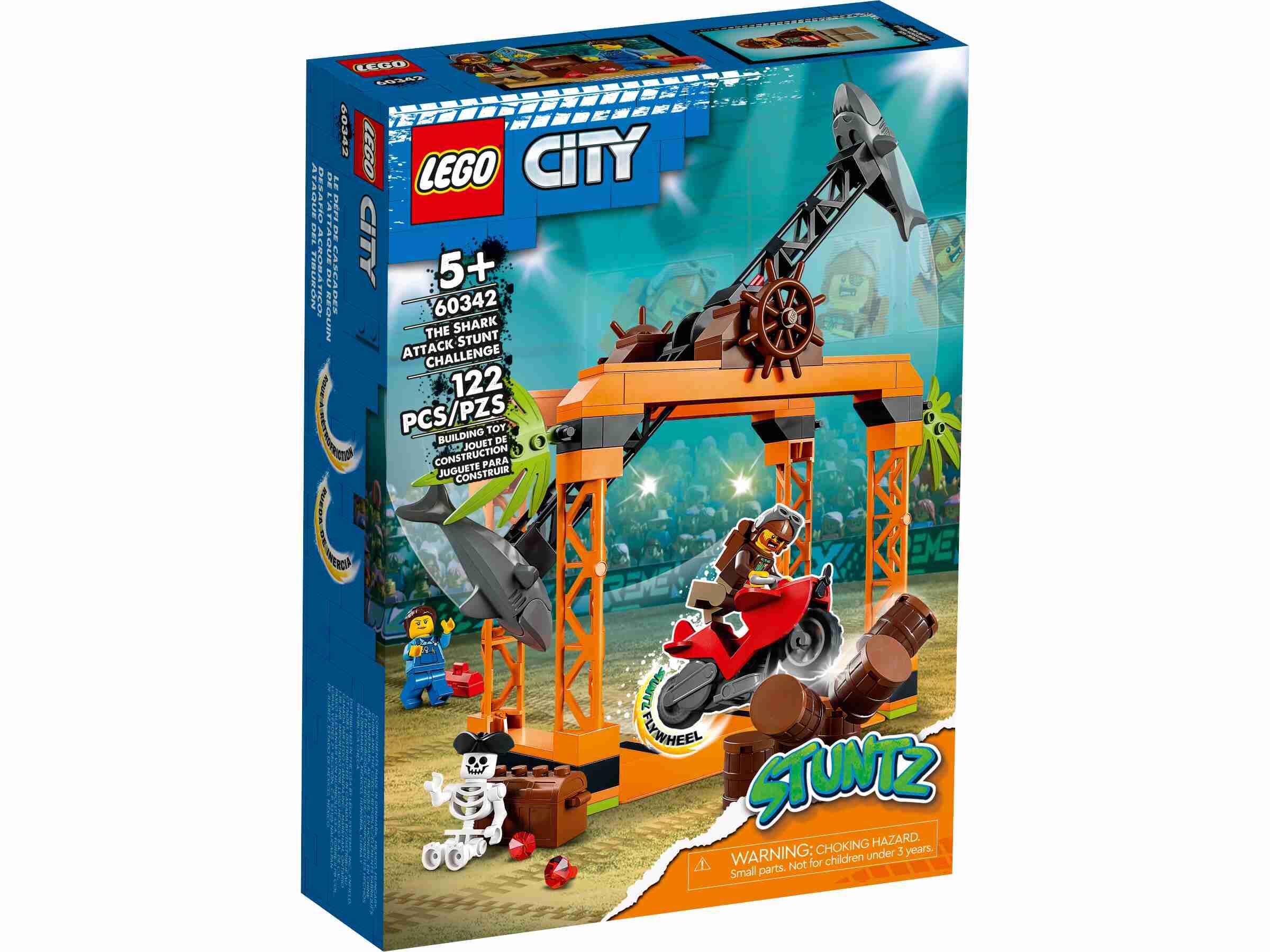 LEGO 60342 City Stuntz Haiangriff-Challenge und Stunt Racer Minifigur