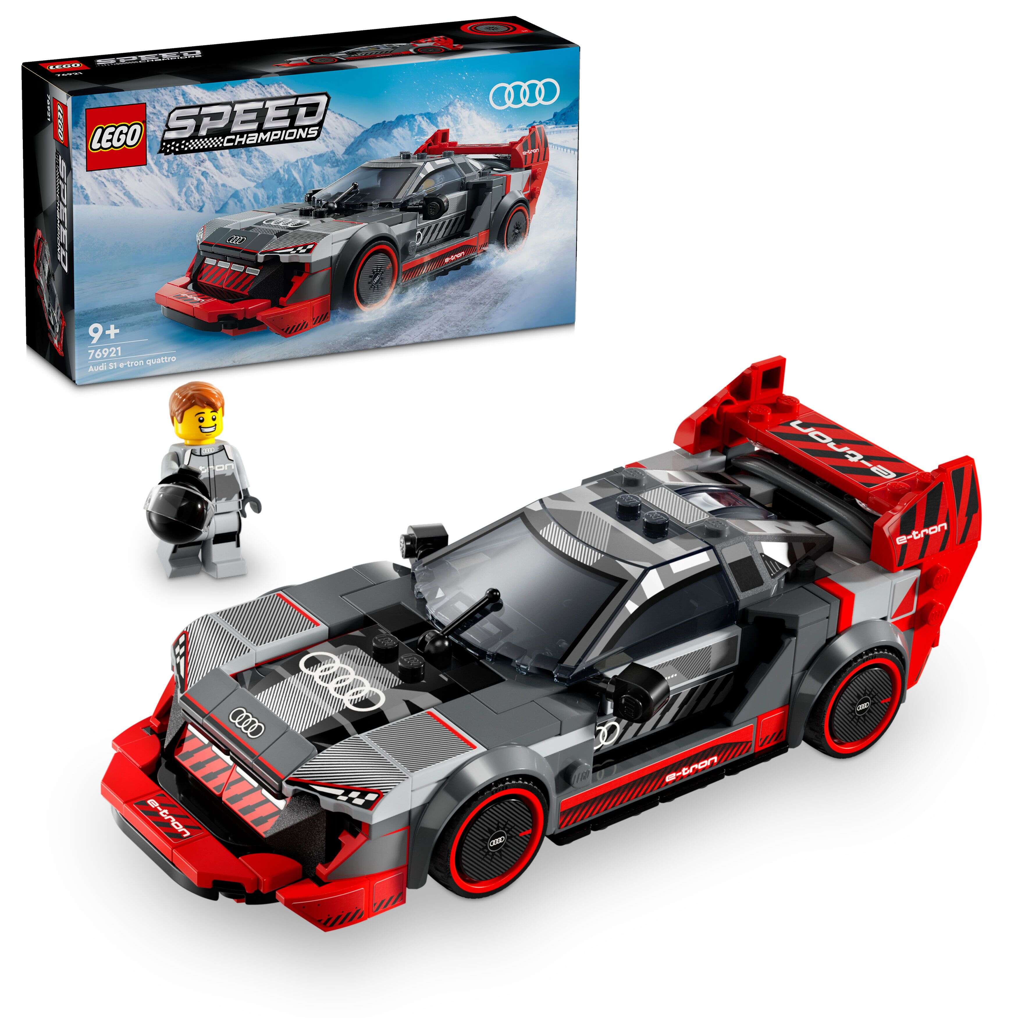 LEGO 76921 Speed Champions Audi S1 e-tron quattro Rennwagen, 1 Minifigur
