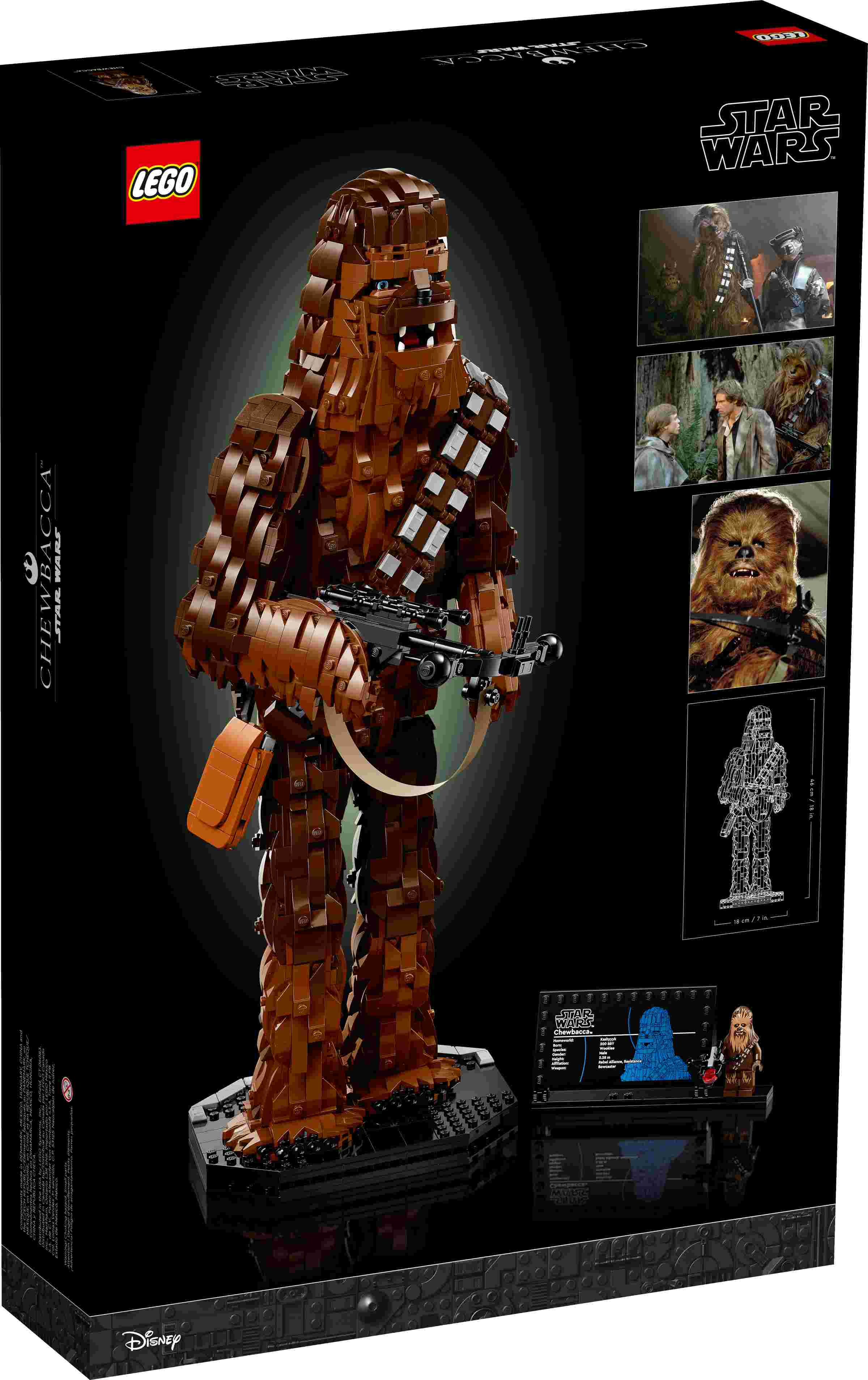 LEGO 75371 Star Wars Chewbacca, große Figur + Infotafel und Minifigur 