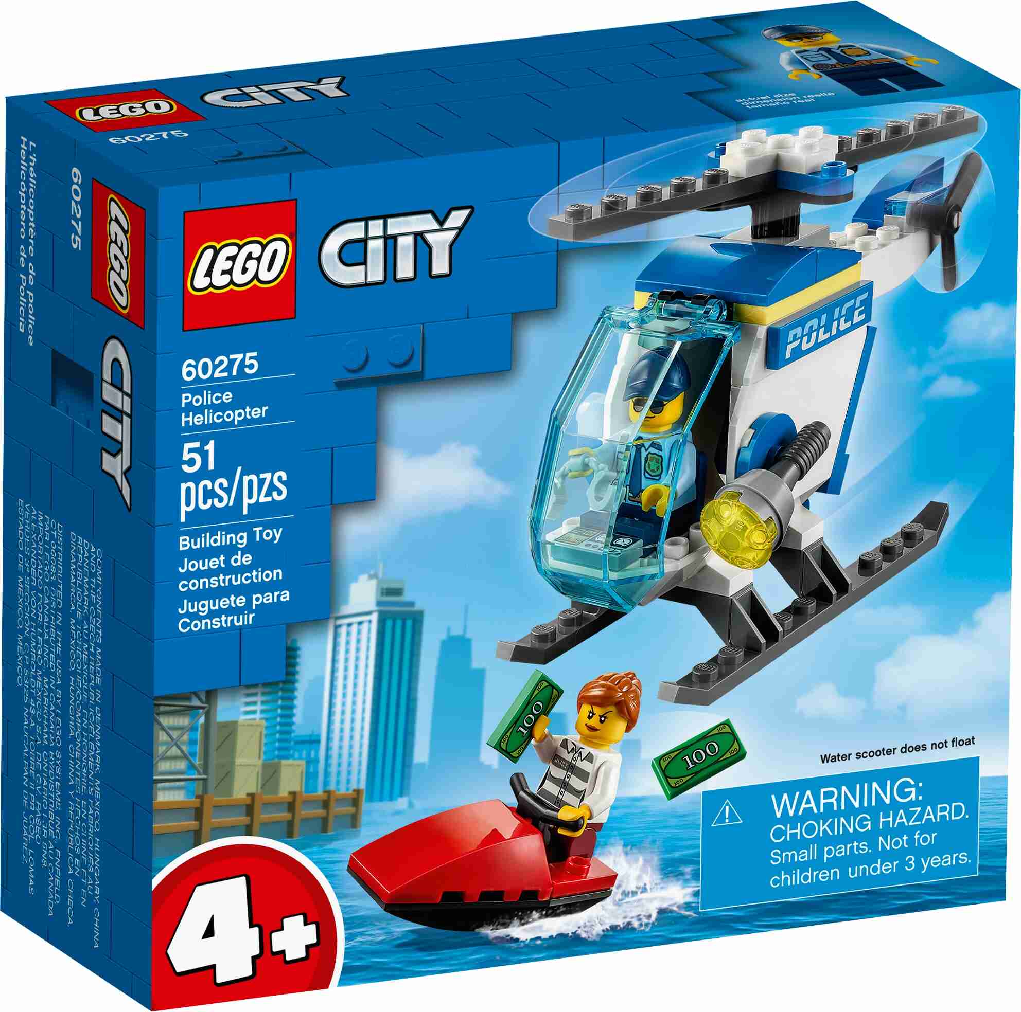 LEGO 60275 City Polizeihubschrauber Spielzeug mit Polizist und Gauner