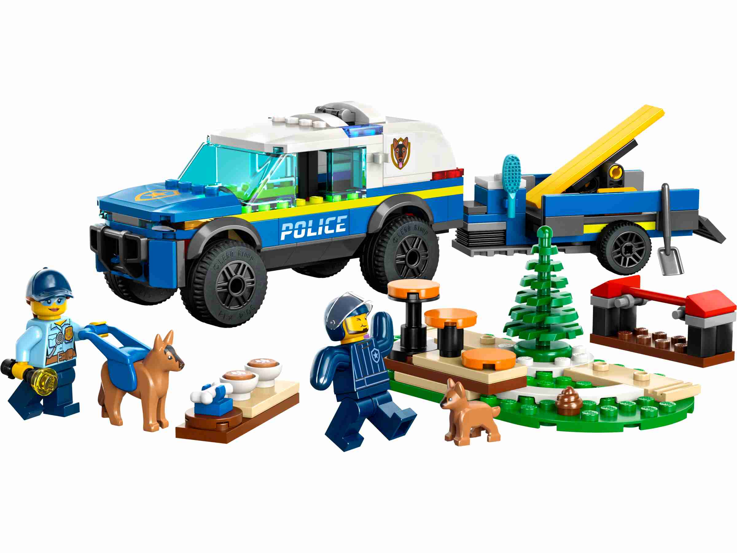 LEGO 60369 City Mobiles Polizeihunde-Training, 3 Geräte fürs Hundetraining