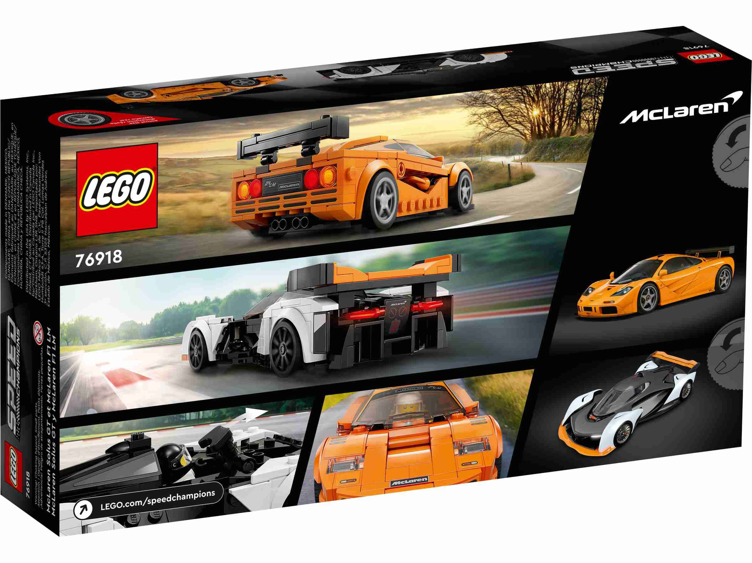 LEGO 76918 Speed Champions McLaren Solus GT & McLaren F1 LM, 2 Minifiguren