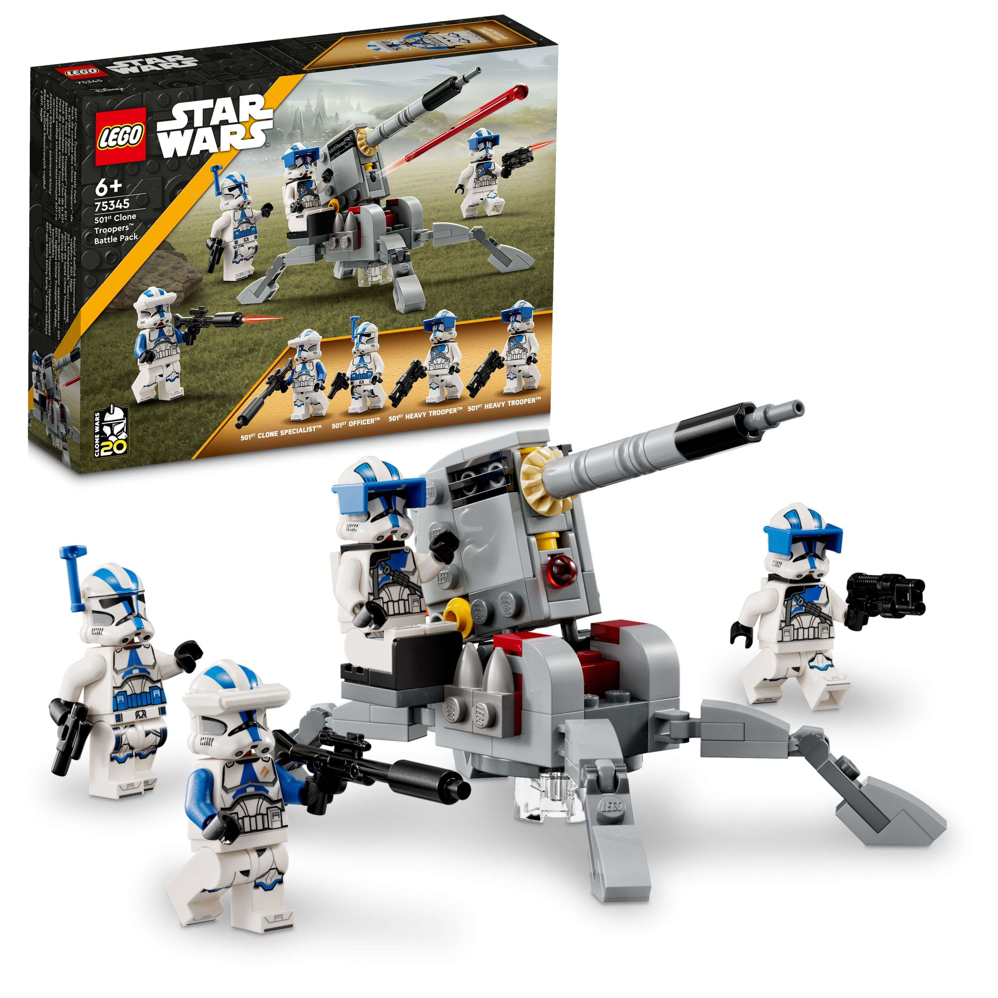 LEGO 75345 Star Wars 501st Clone Troopers Battle Pack, 4 Minifiguren, AV-7
