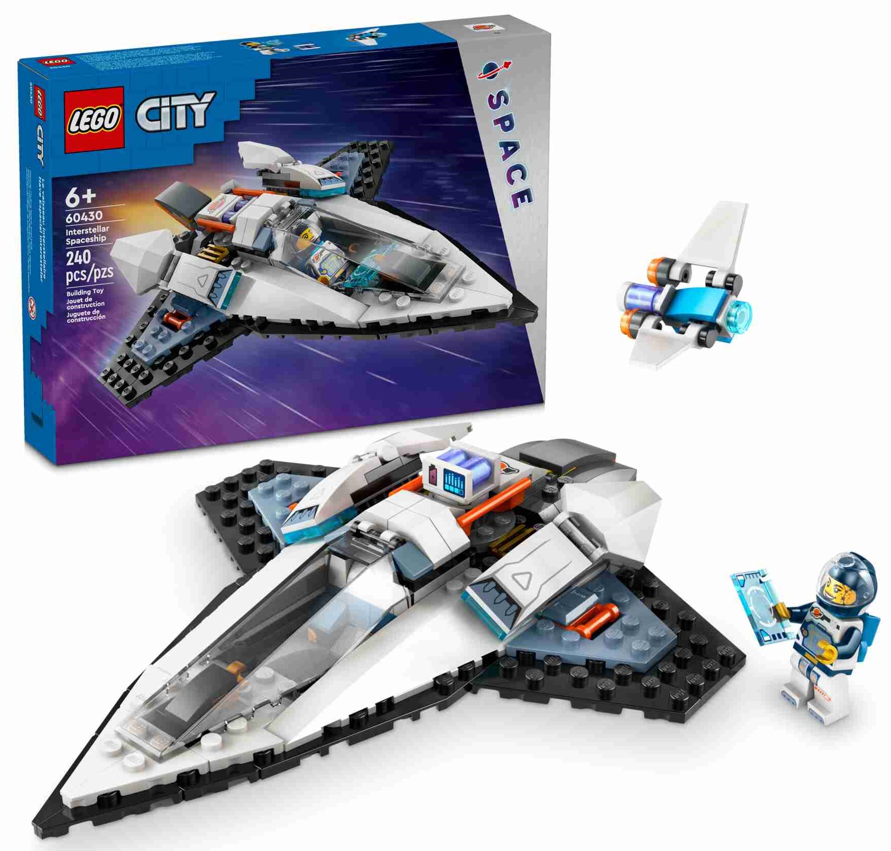 LEGO 60430 City Raumschiff, Drohnenroboter, Weltraumcrew-Minifigur