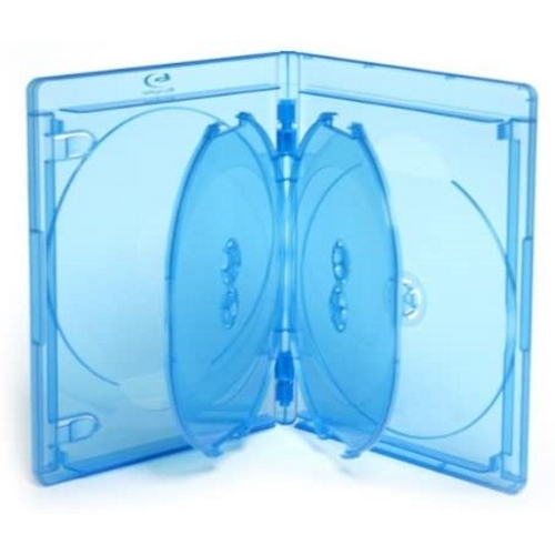 5 Elite Blu-ray/DVD Box, Hülle, 5-fach, 170 x 135 x 15 mm, blau-transparent