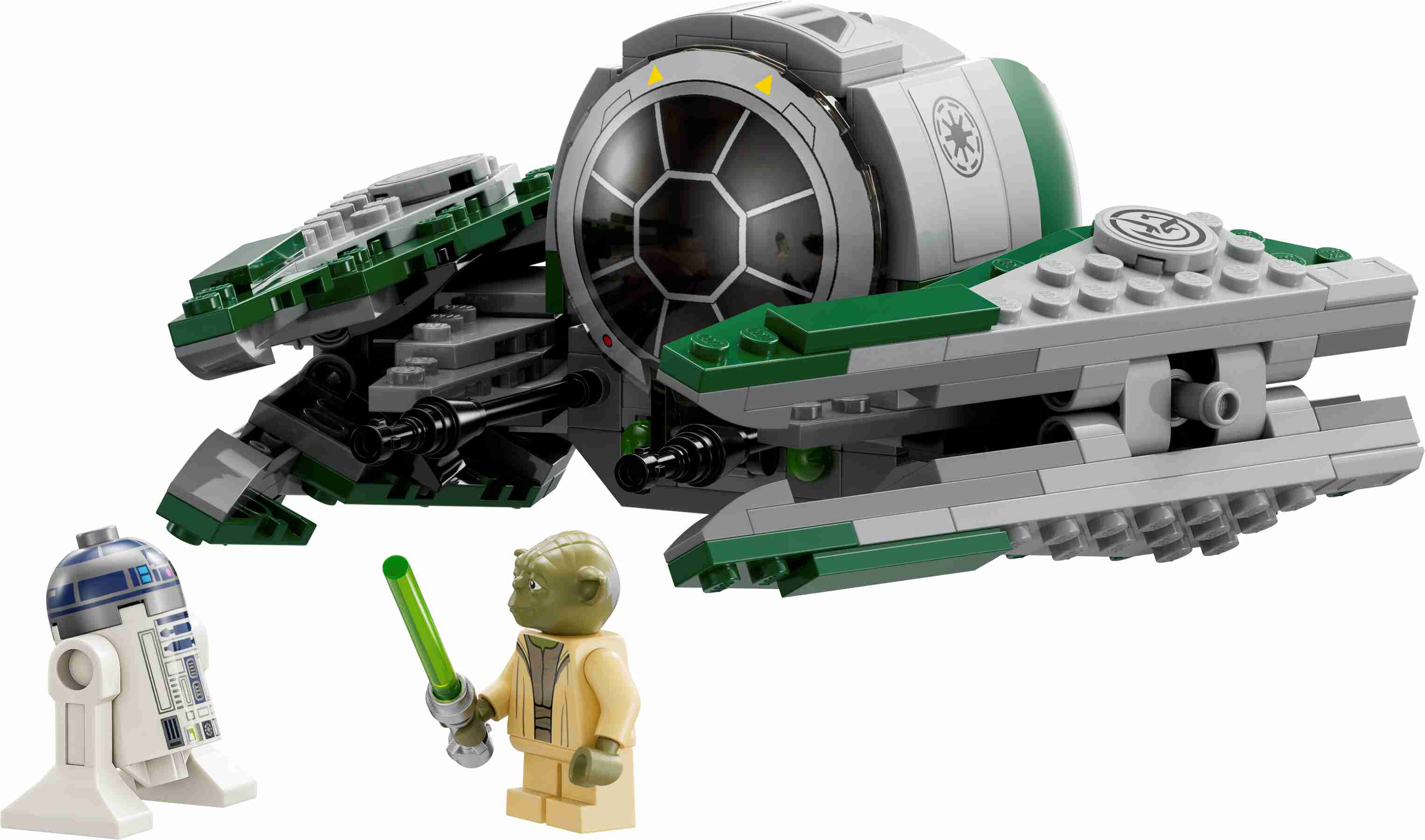 LEGO 75360 Star Wars Yodas Jedi Starfighter, Minifiguren Yoda und R2-D2, 