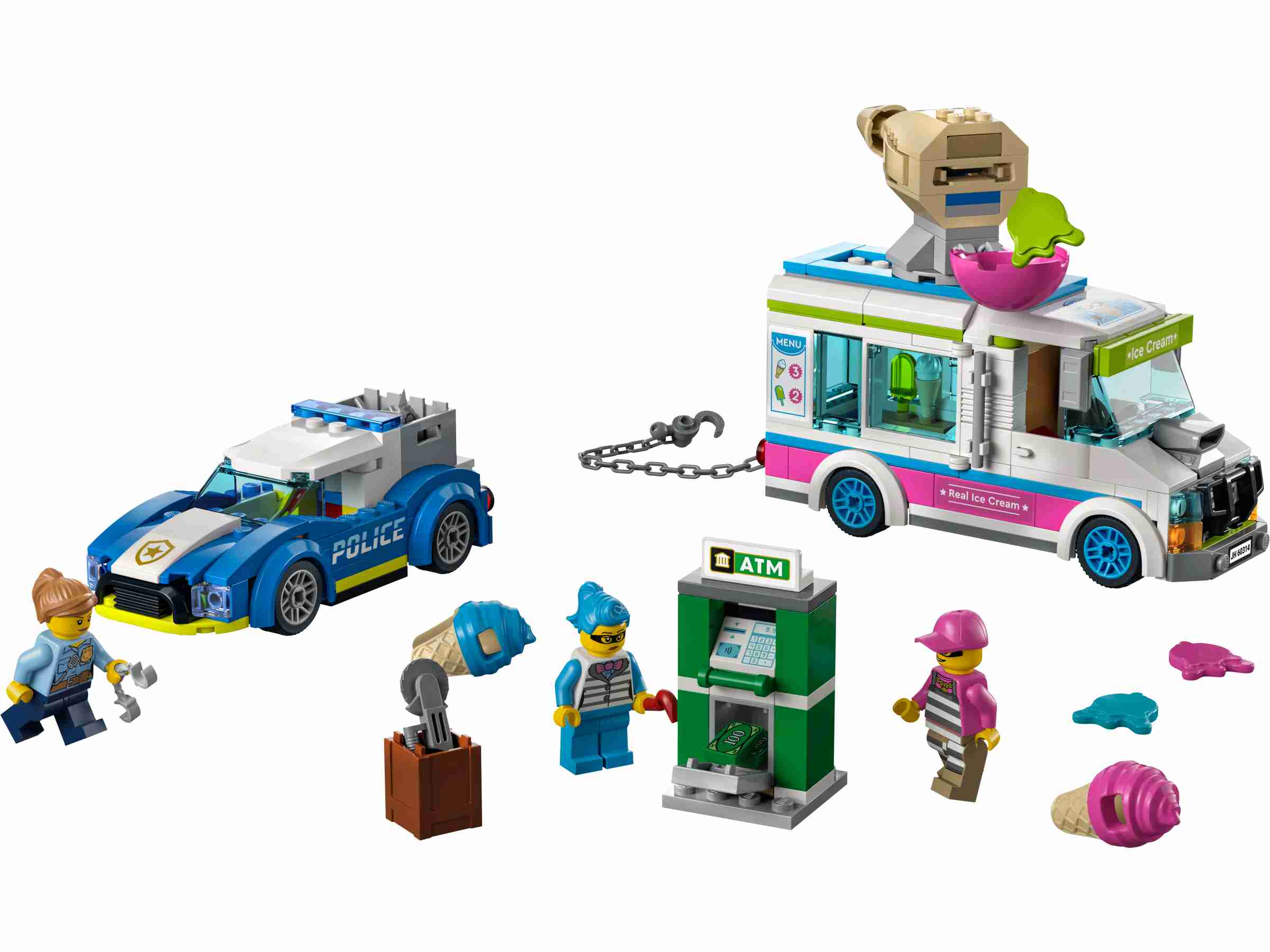 LEGO 60314 City Eiswagen-Verfolgungsjagd, Polizeiverfolgung, Eiskanone